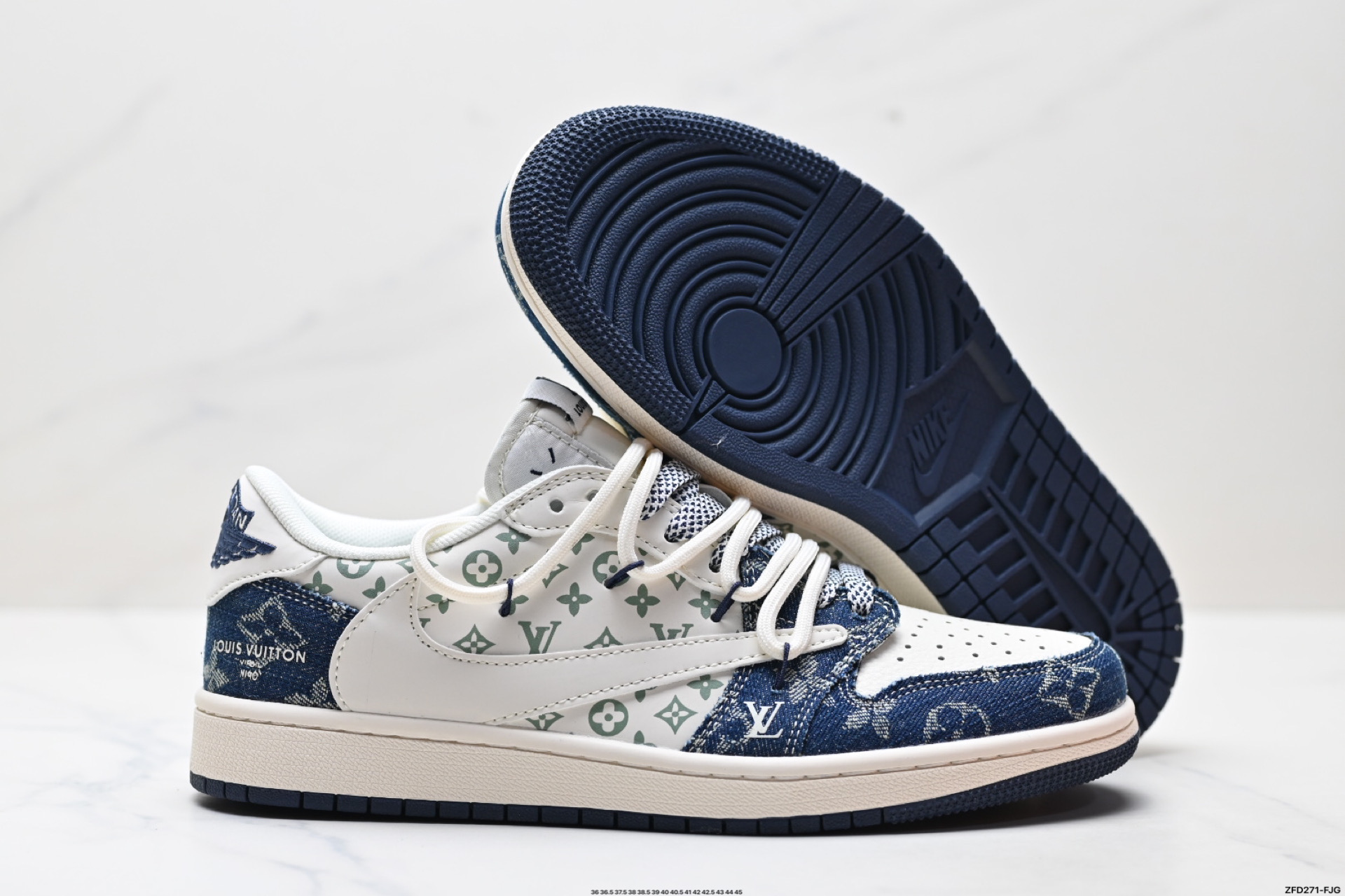 290 Nike Air Jordan 1 x Travis Scott AJ1倒勾 乔一倒钩 ‘DIY’定制 耐克 低帮文化篮球鞋 YX5066-322