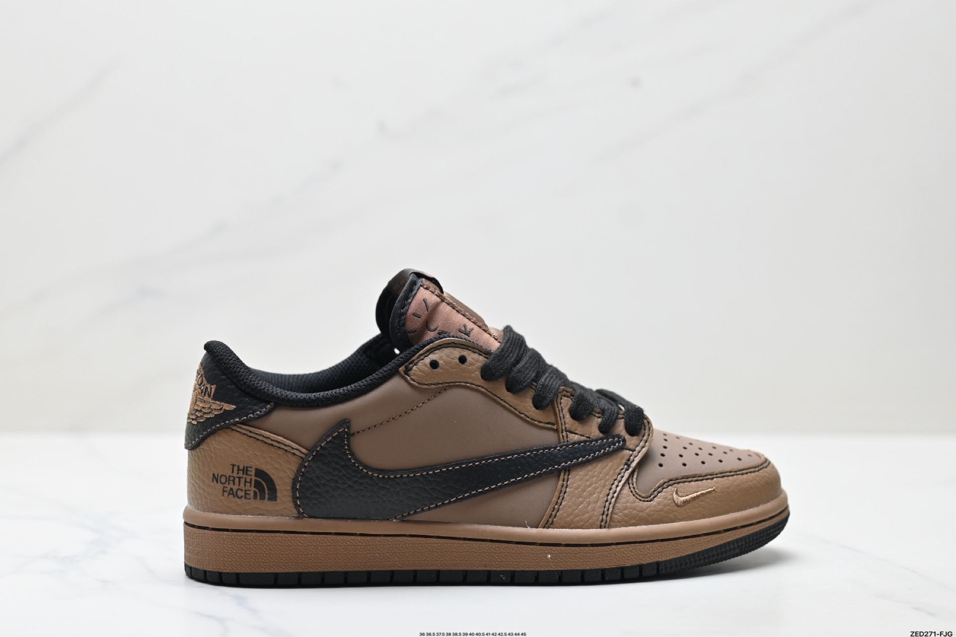 270 Nike Air Jordan 1 x Travis Scott AJ1倒勾 乔一倒钩 ‘DIY’定制 耐克 低帮文化篮球鞋 XZ5749-001