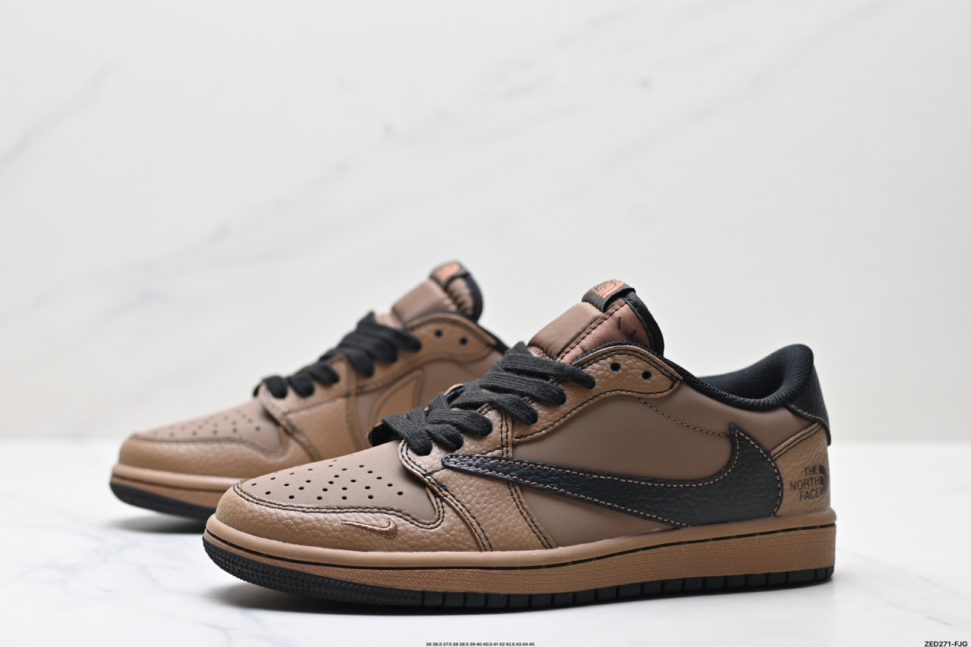 270 Nike Air Jordan 1 x Travis Scott AJ1倒勾 乔一倒钩 ‘DIY’定制 耐克 低帮文化篮球鞋 XZ5749-001
