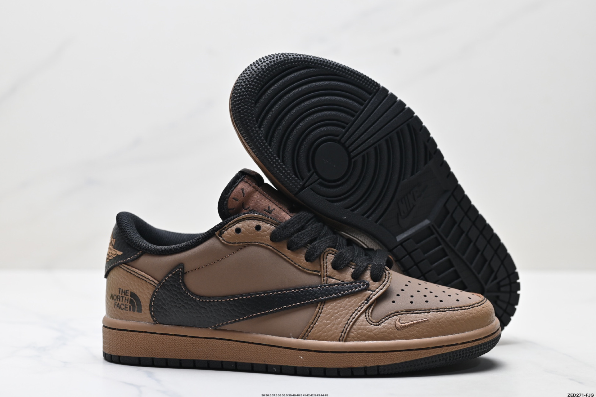 270 Nike Air Jordan 1 x Travis Scott AJ1倒勾 乔一倒钩 ‘DIY’定制 耐克 低帮文化篮球鞋 XZ5749-001