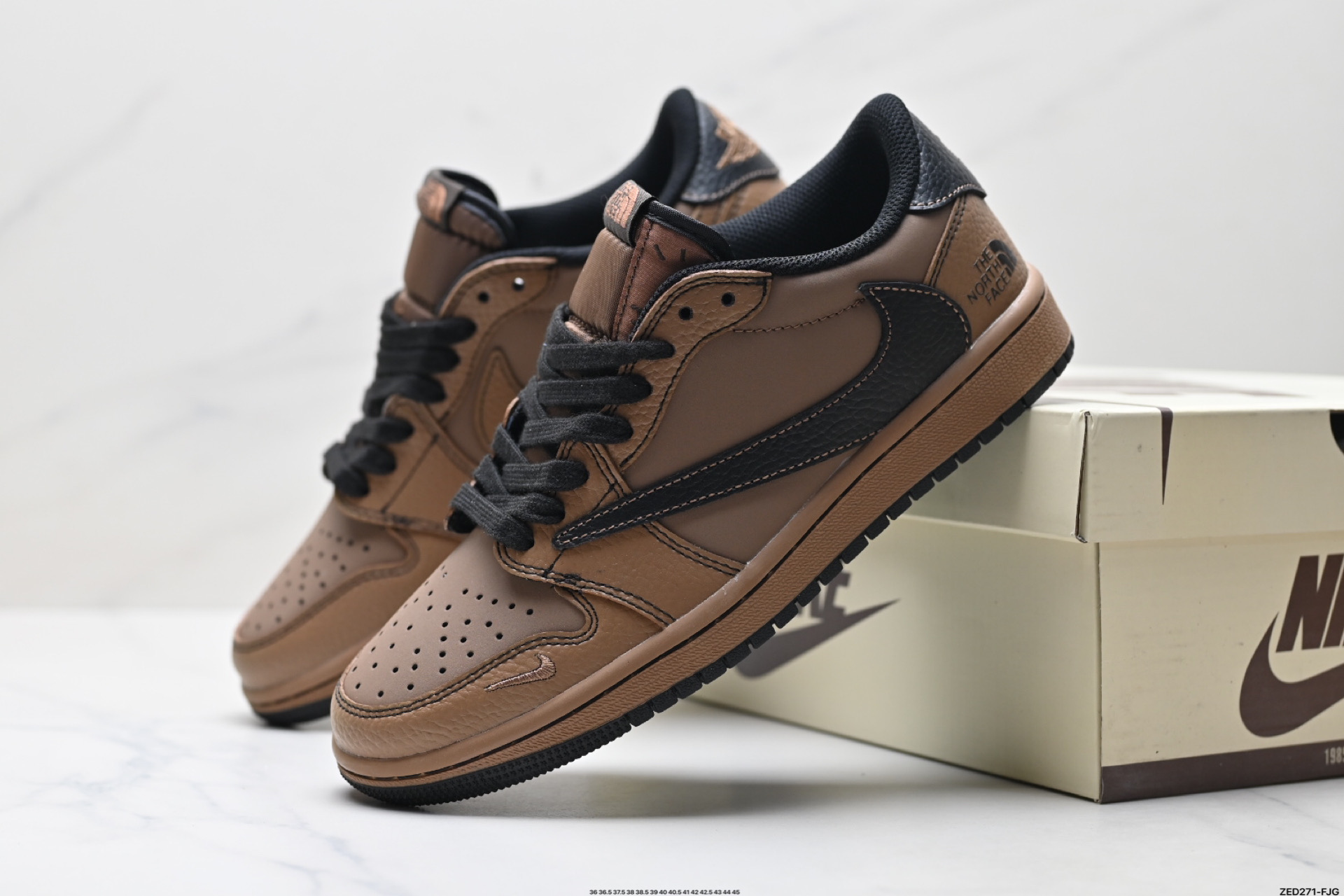 270 Nike Air Jordan 1 x Travis Scott AJ1倒勾 乔一倒钩 ‘DIY’定制 耐克 低帮文化篮球鞋 XZ5749-001