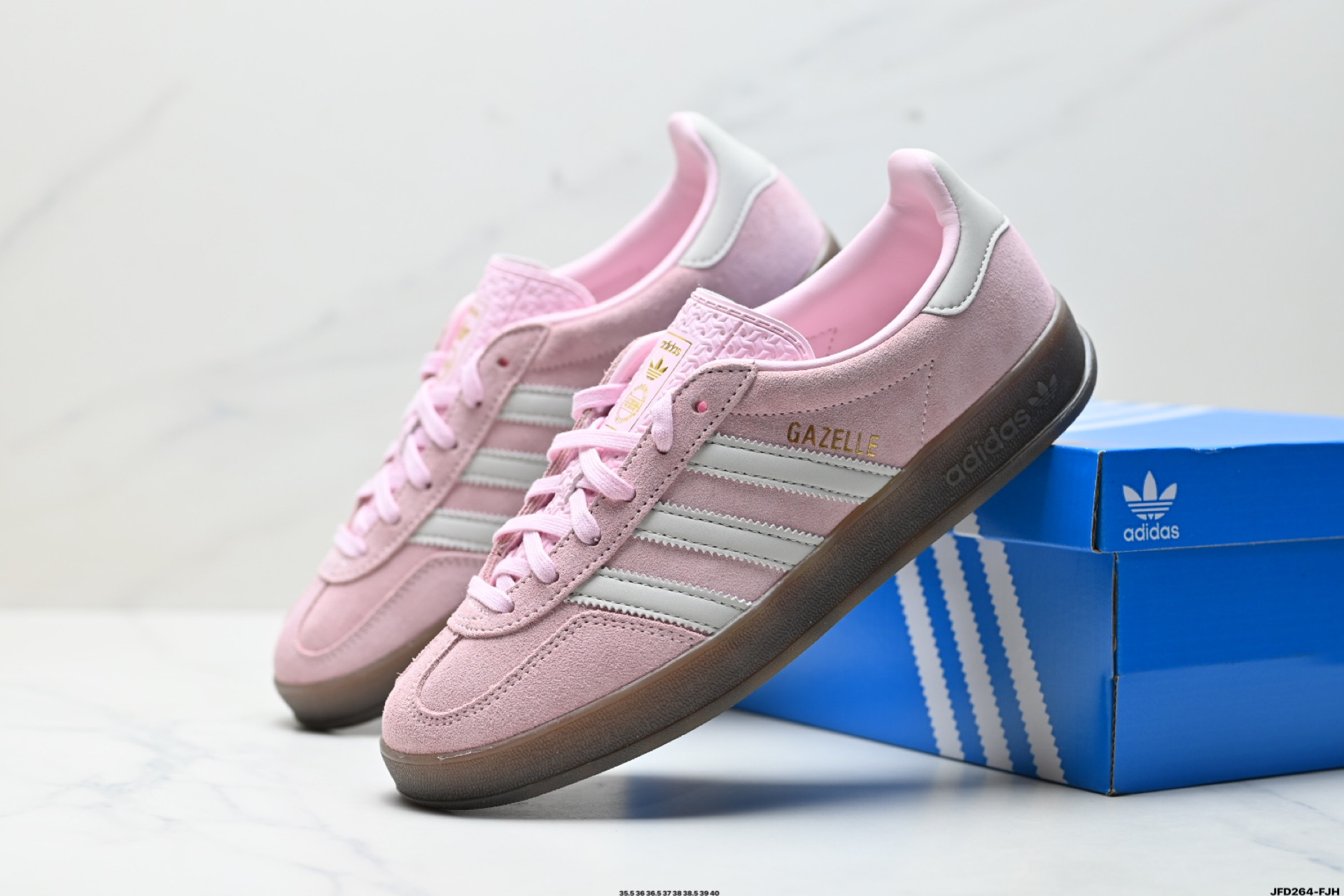 180 adidas Originals Gazelle Indoor 三叶草休闲防滑耐磨低帮板鞋 JI2716