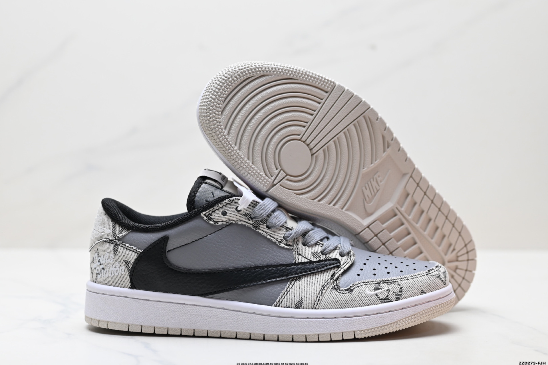 260 AJ1倒勾Travis Scott x Air Jordan 1 ” Reverse Mocha “ AJ1乔1 TS 闪电 联名倒钩 低帮文化篮球鞋 XD0798-302