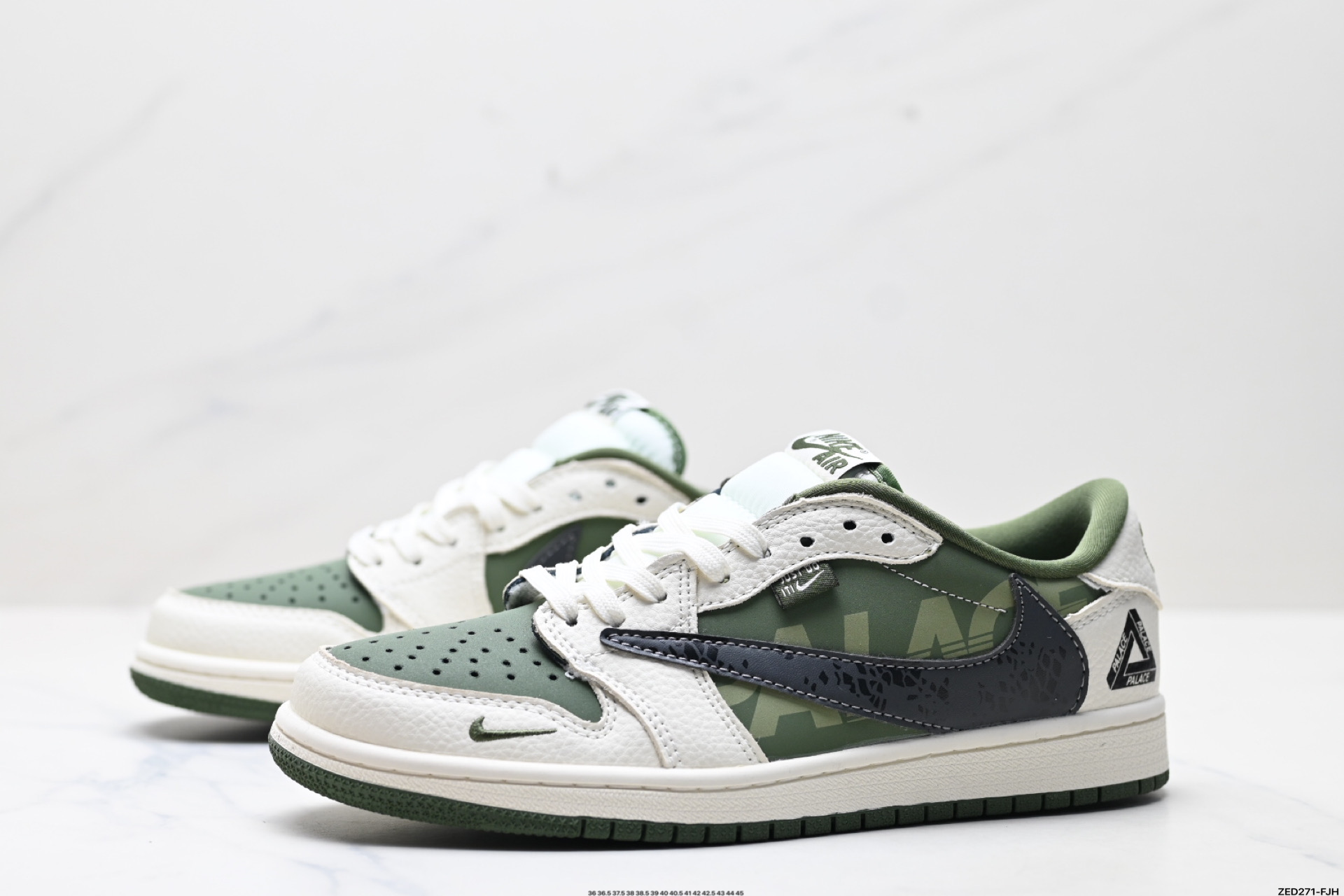 270 Nike Air Jordan 1 x Travis Scott AJ1倒勾 乔一倒钩 ‘DIY’定制 耐克 低帮文化篮球鞋 XS2024-030