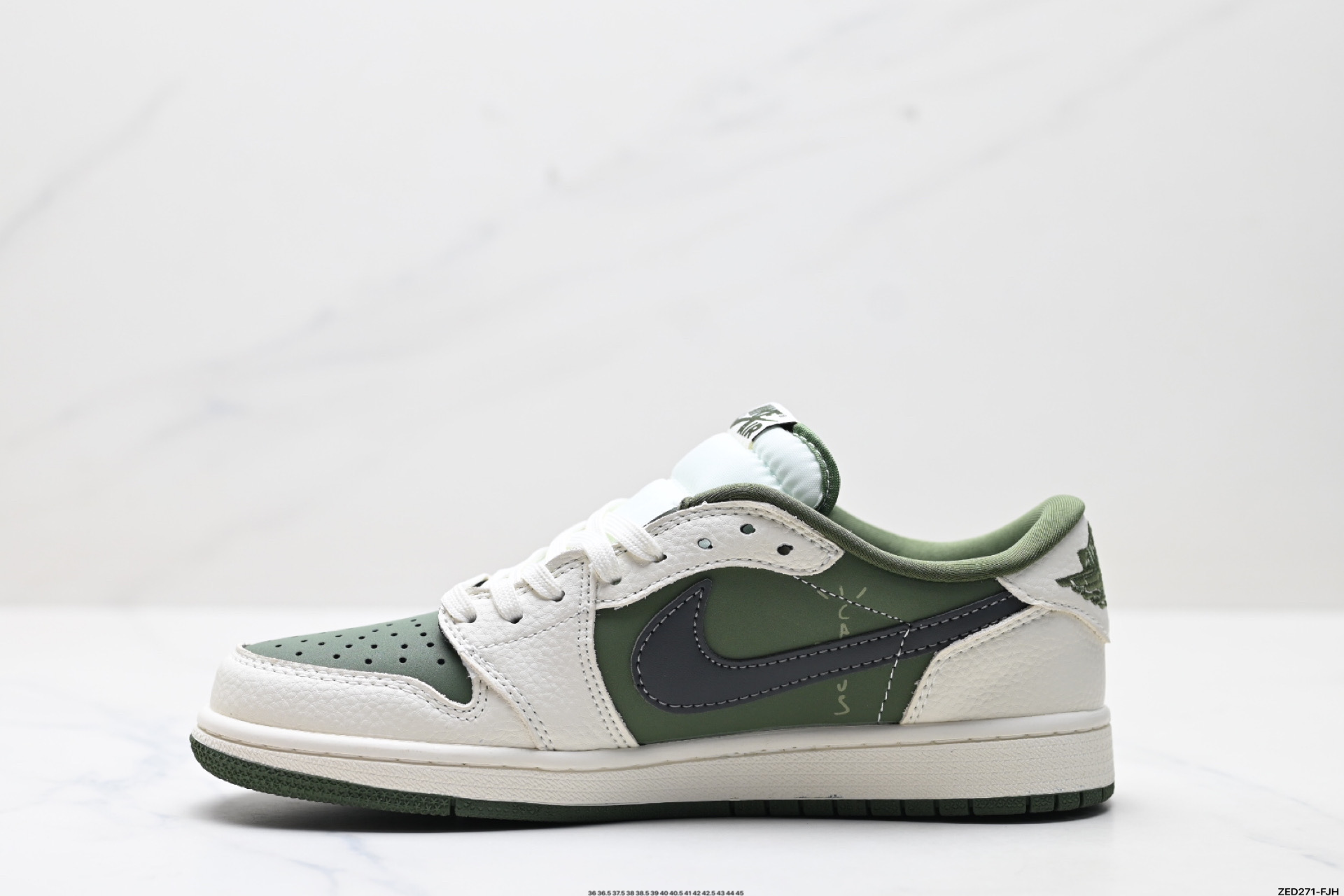 270 Nike Air Jordan 1 x Travis Scott AJ1倒勾 乔一倒钩 ‘DIY’定制 耐克 低帮文化篮球鞋 XS2024-030
