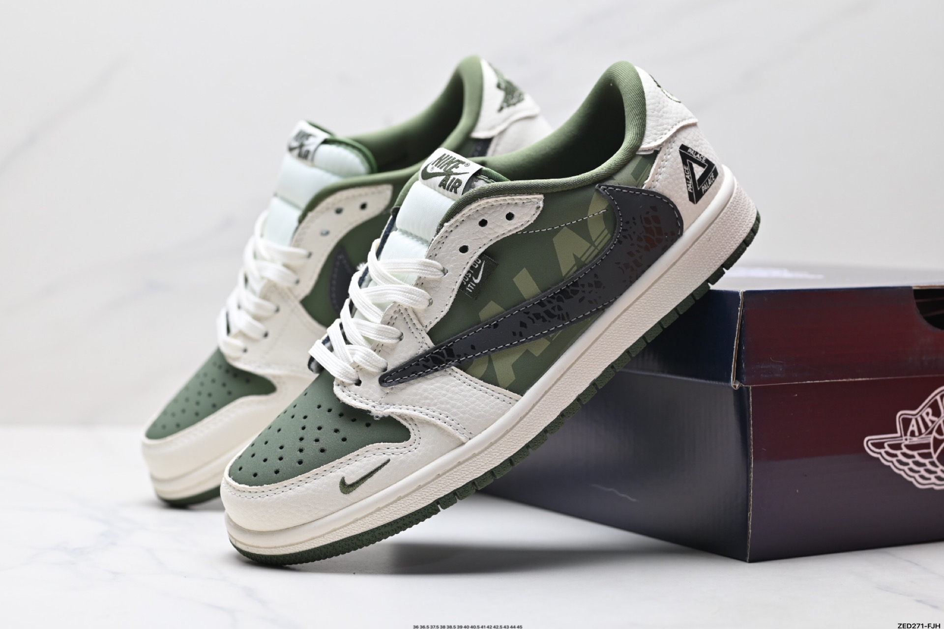 270 Nike Air Jordan 1 x Travis Scott AJ1倒勾 乔一倒钩 ‘DIY’定制 耐克 低帮文化篮球鞋 XS2024-030