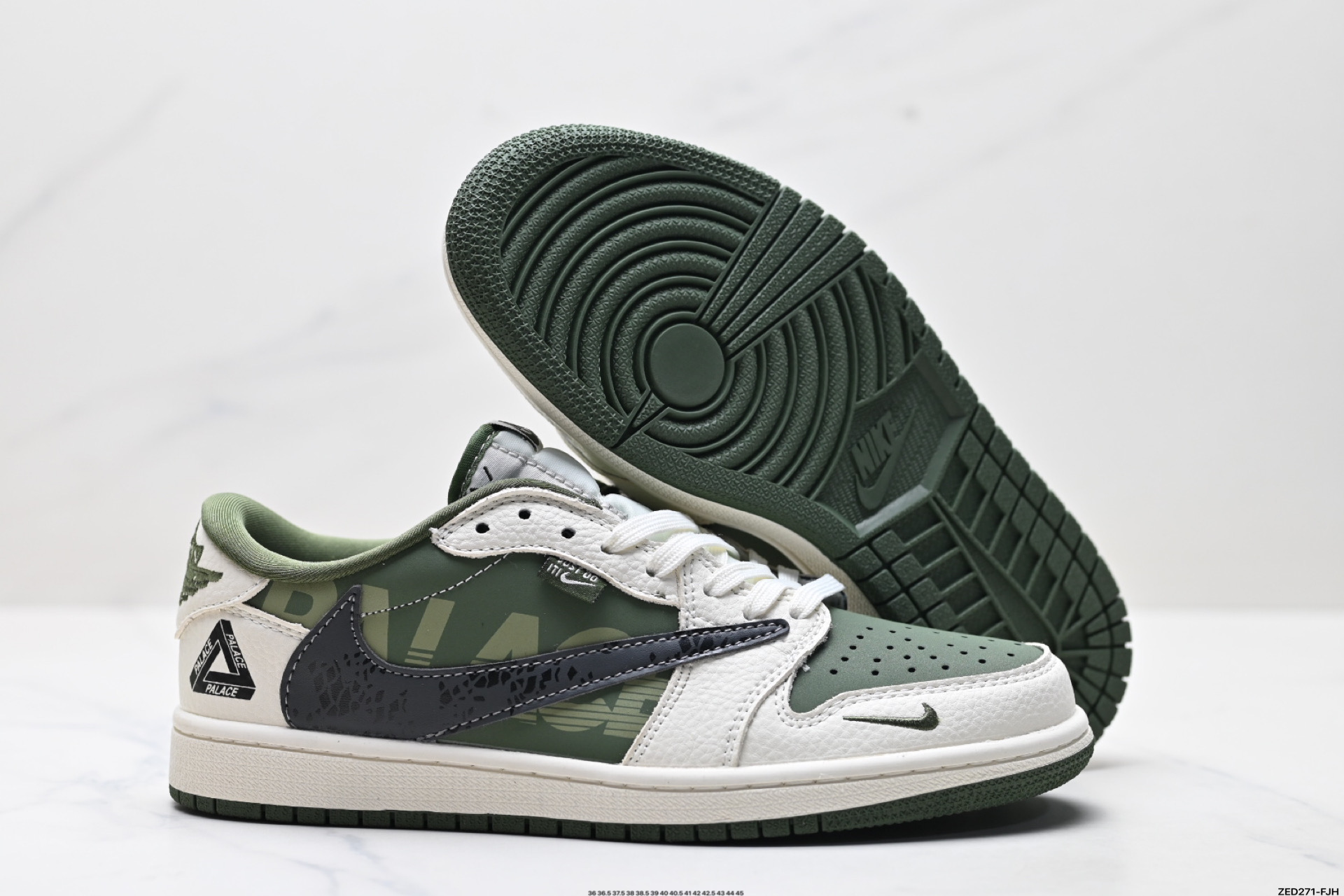 270 Nike Air Jordan 1 x Travis Scott AJ1倒勾 乔一倒钩 ‘DIY’定制 耐克 低帮文化篮球鞋 XS2024-030