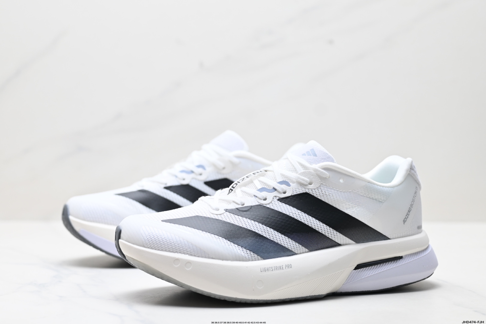 阿迪达斯adidas adizero BOSTON 13 透气网眼竞速跑鞋Boost 缓震底 后跟加厚 呵护脚后跟 JS4939