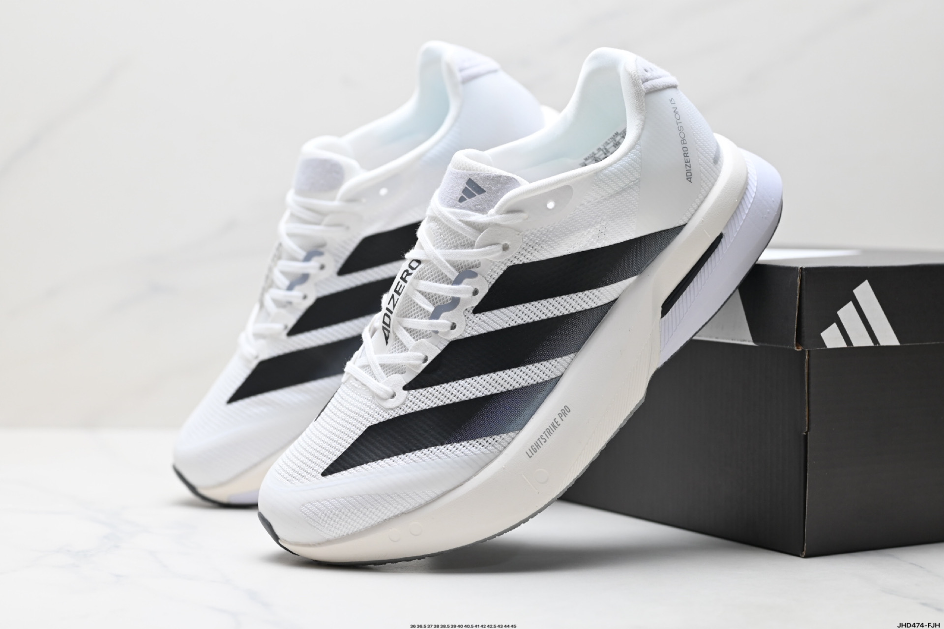 阿迪达斯adidas adizero BOSTON 13 透气网眼竞速跑鞋Boost 缓震底 后跟加厚 呵护脚后跟 JS4939