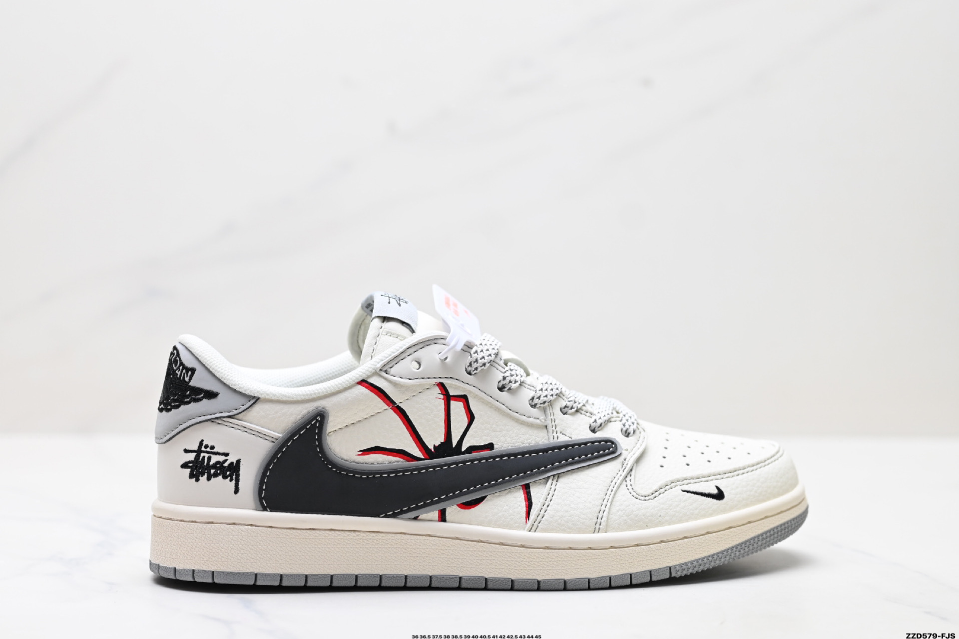 260 Nike Air Jordan 1 x Travis Scott AJ1倒勾 乔一倒钩 ‘DIY’定制 耐克 低帮文化篮球鞋 HS8068-006