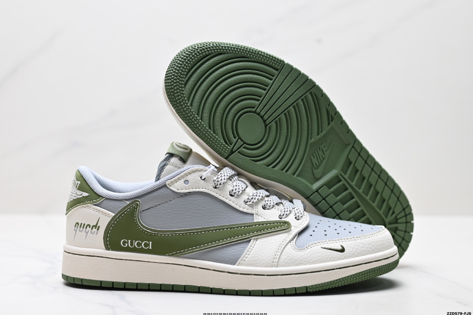 260 Nike Air Jordan 1 x Travis Scott AJ1倒勾 乔一倒钩 ‘DIY’定制 耐克 低帮文化篮球鞋 HS8068-006
