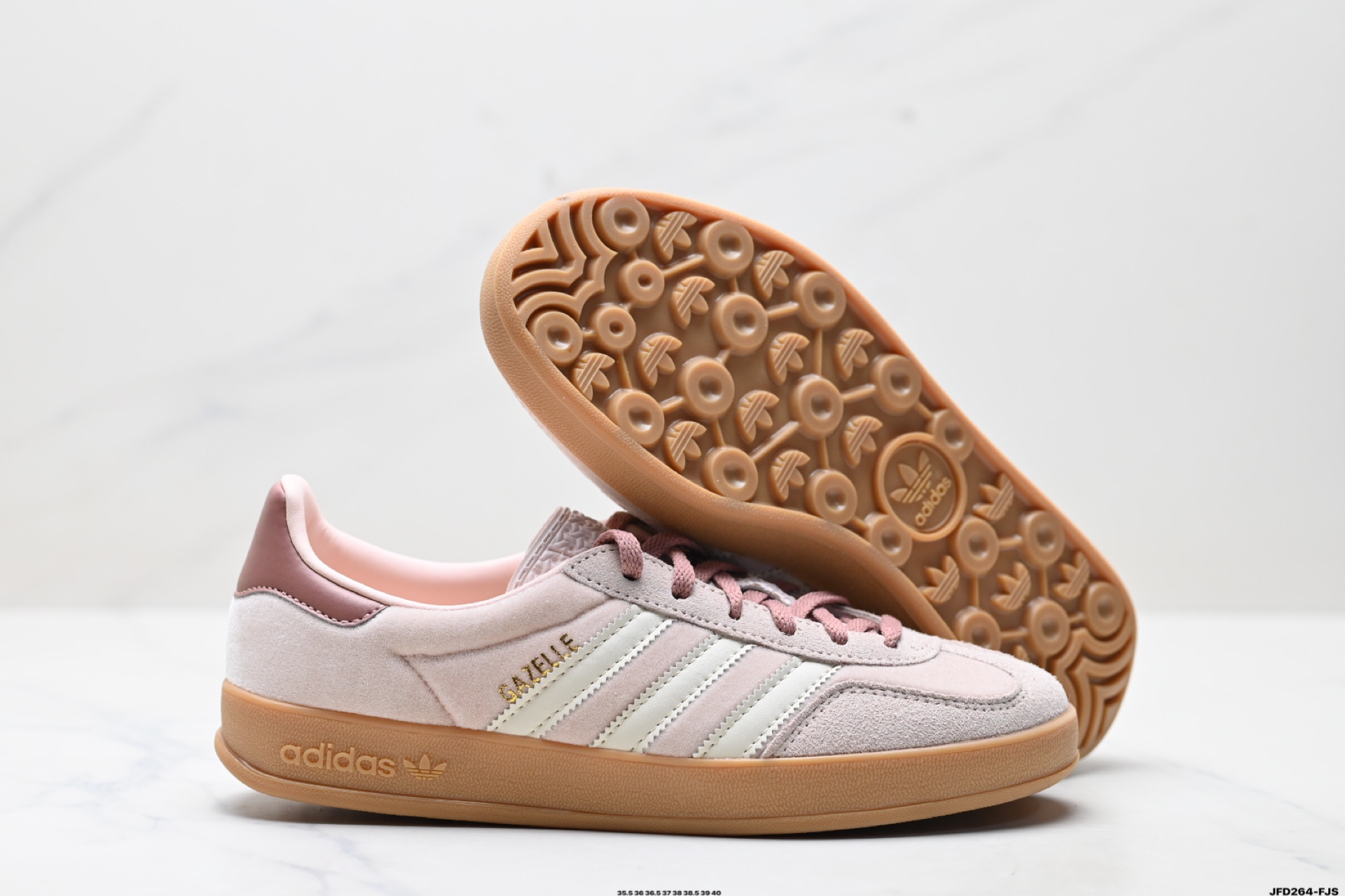 180 adidas Originals Gazelle Indoor 三叶草休闲防滑耐磨低帮板鞋 JR0232