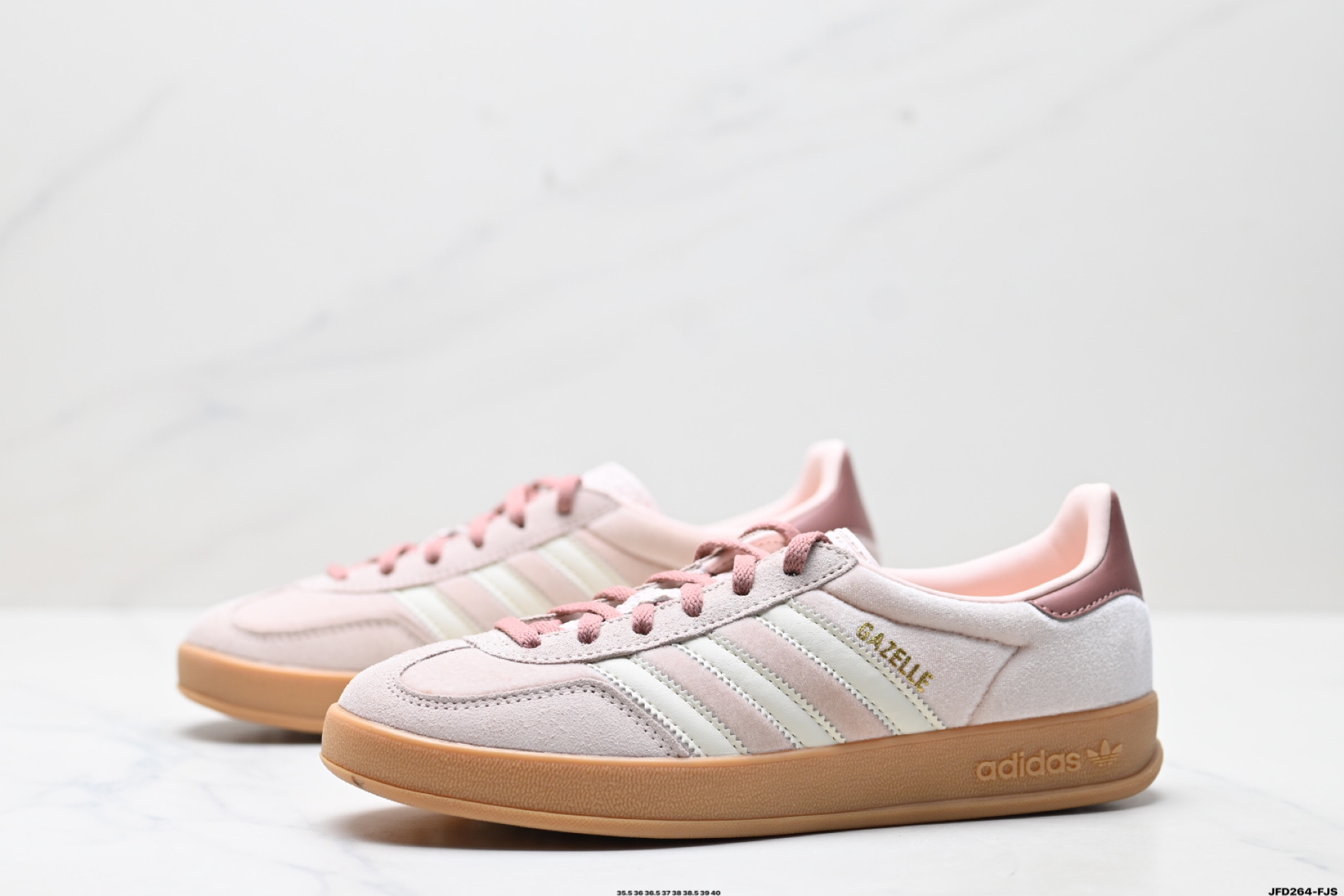 180 adidas Originals Gazelle Indoor 三叶草休闲防滑耐磨低帮板鞋 JR0232