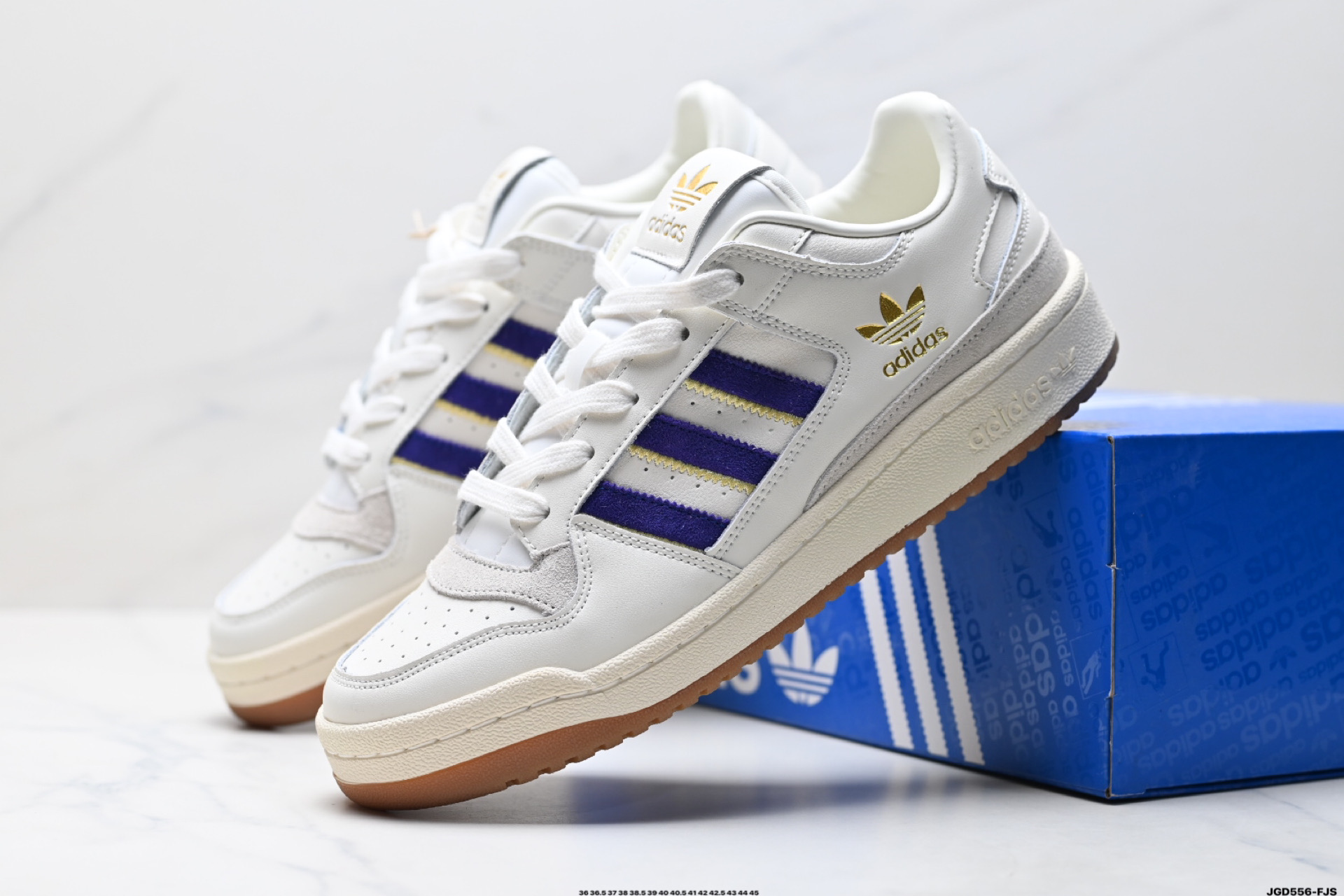 190 Adidas Forum LOW CL三叶草低邦 经典魔术贴复古板鞋 男女潮流头层皮休闲鞋 JH7940