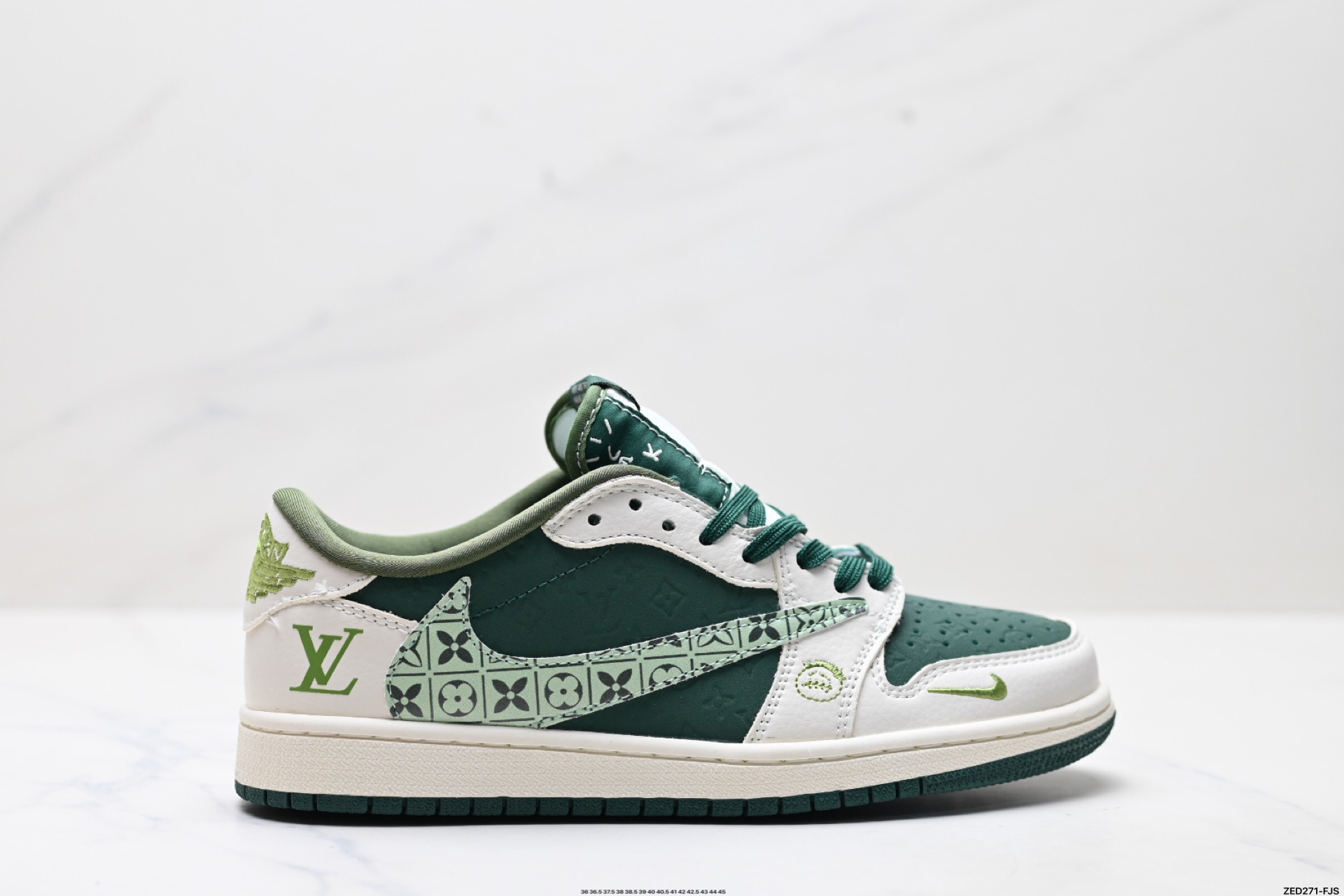270 Nike Air Jordan 1 x Travis Scott AJ1倒勾 乔一倒钩 ‘DIY’定制 耐克 低帮文化篮球鞋 XS2024-061