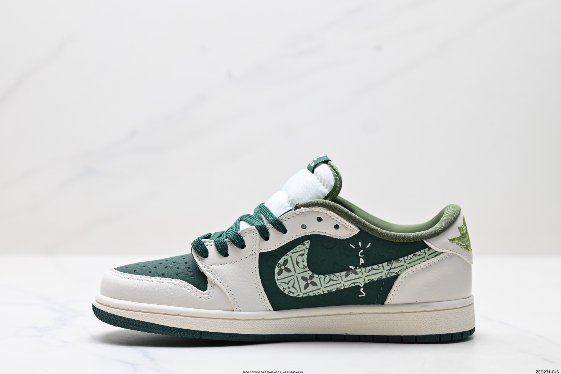 270 Nike Air Jordan 1 x Travis Scott AJ1倒勾 乔一倒钩 ‘DIY’定制 耐克 低帮文化篮球鞋 XS2024-061