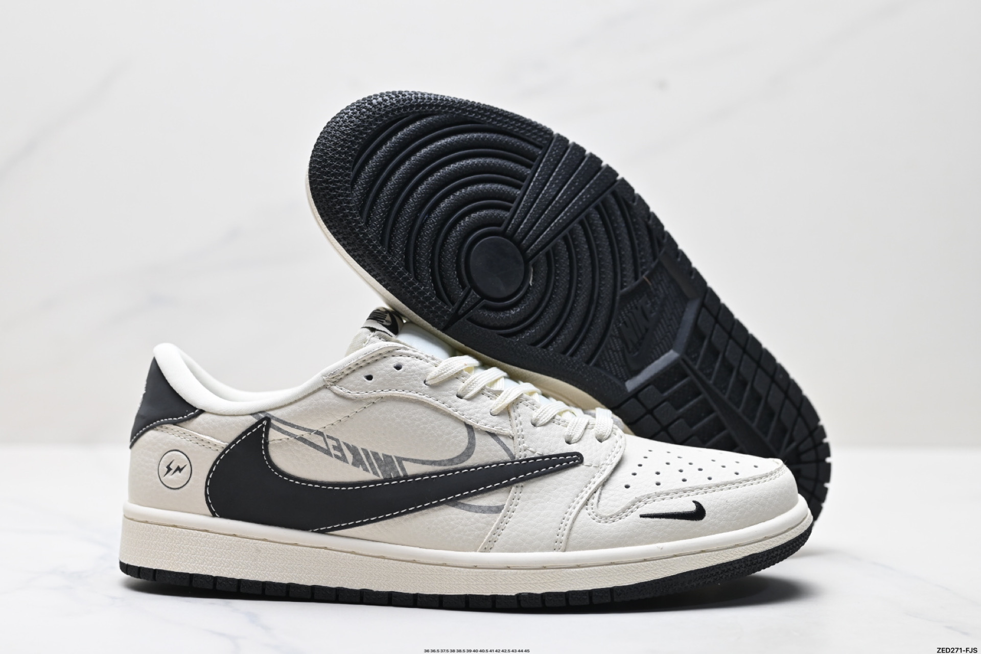 270 Nike Air Jordan 1 x Travis Scott AJ1倒勾 乔一倒钩 ‘DIY’定制 耐克 低帮文化篮球鞋 LD2025-029