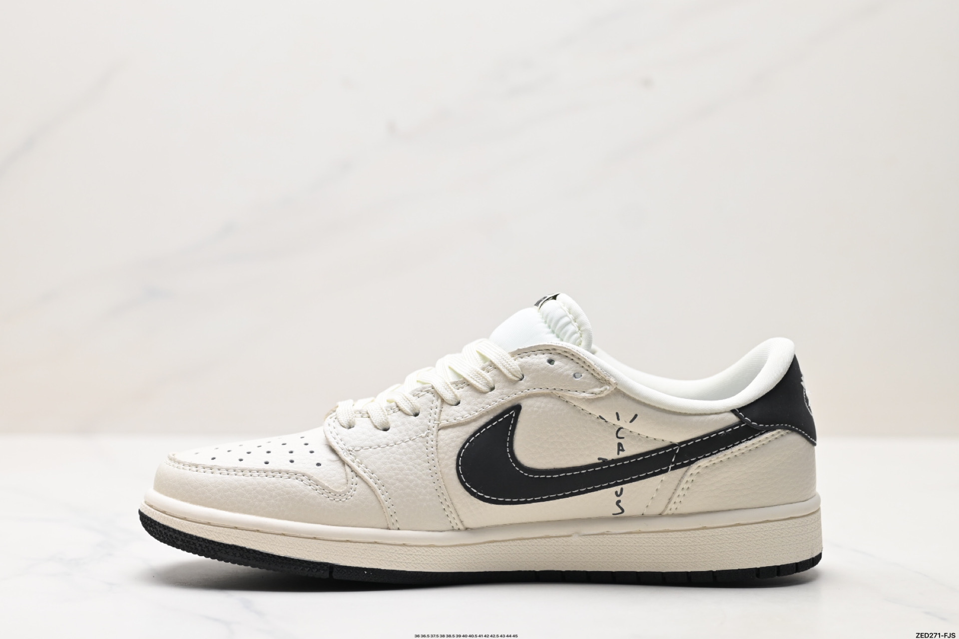 270 Nike Air Jordan 1 x Travis Scott AJ1倒勾 乔一倒钩 ‘DIY’定制 耐克 低帮文化篮球鞋 LD2025-029