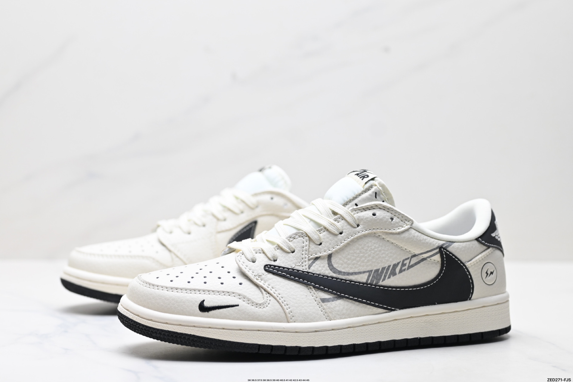 270 Nike Air Jordan 1 x Travis Scott AJ1倒勾 乔一倒钩 ‘DIY’定制 耐克 低帮文化篮球鞋 LD2025-029