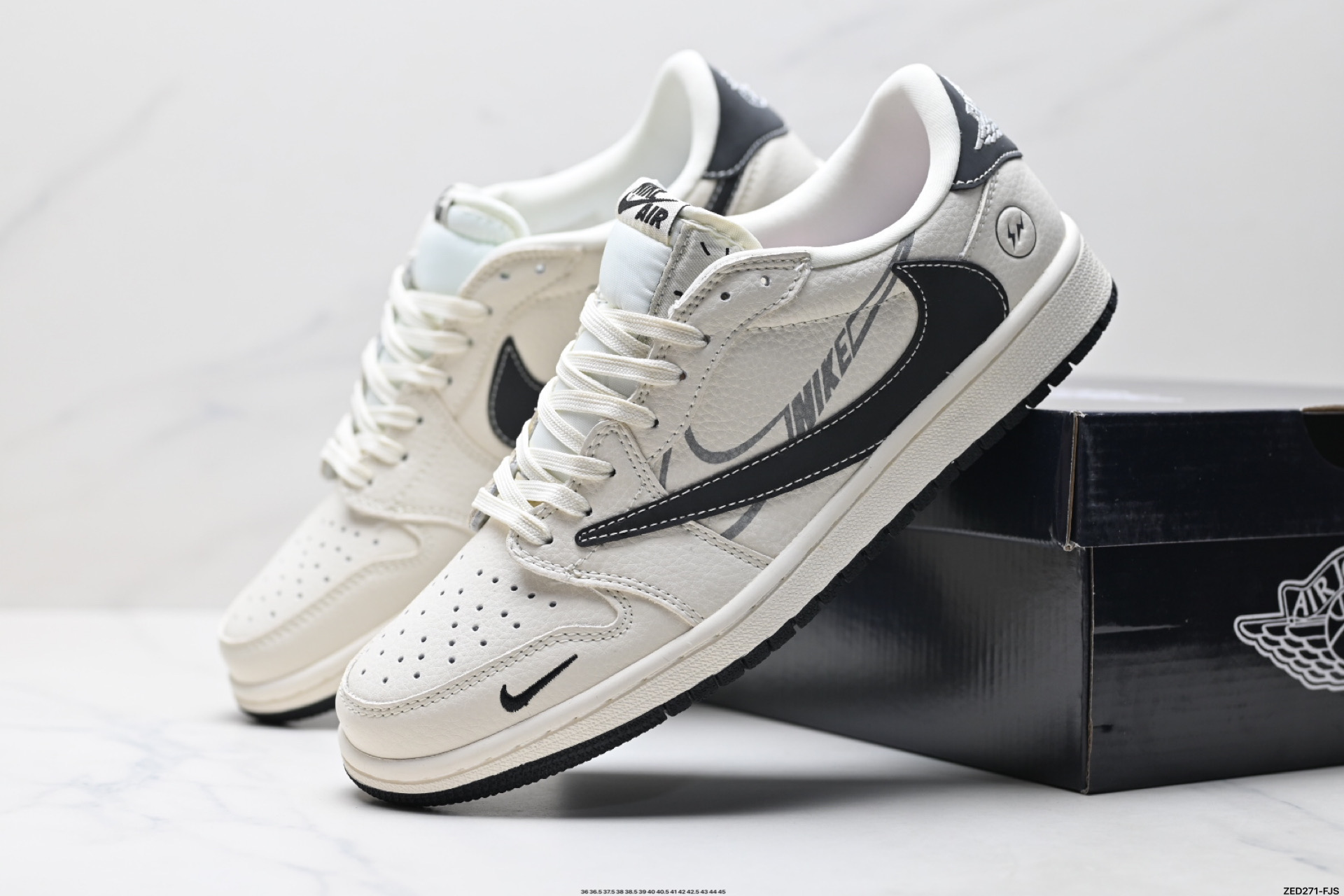 270 Nike Air Jordan 1 x Travis Scott AJ1倒勾 乔一倒钩 ‘DIY’定制 耐克 低帮文化篮球鞋 LD2025-029