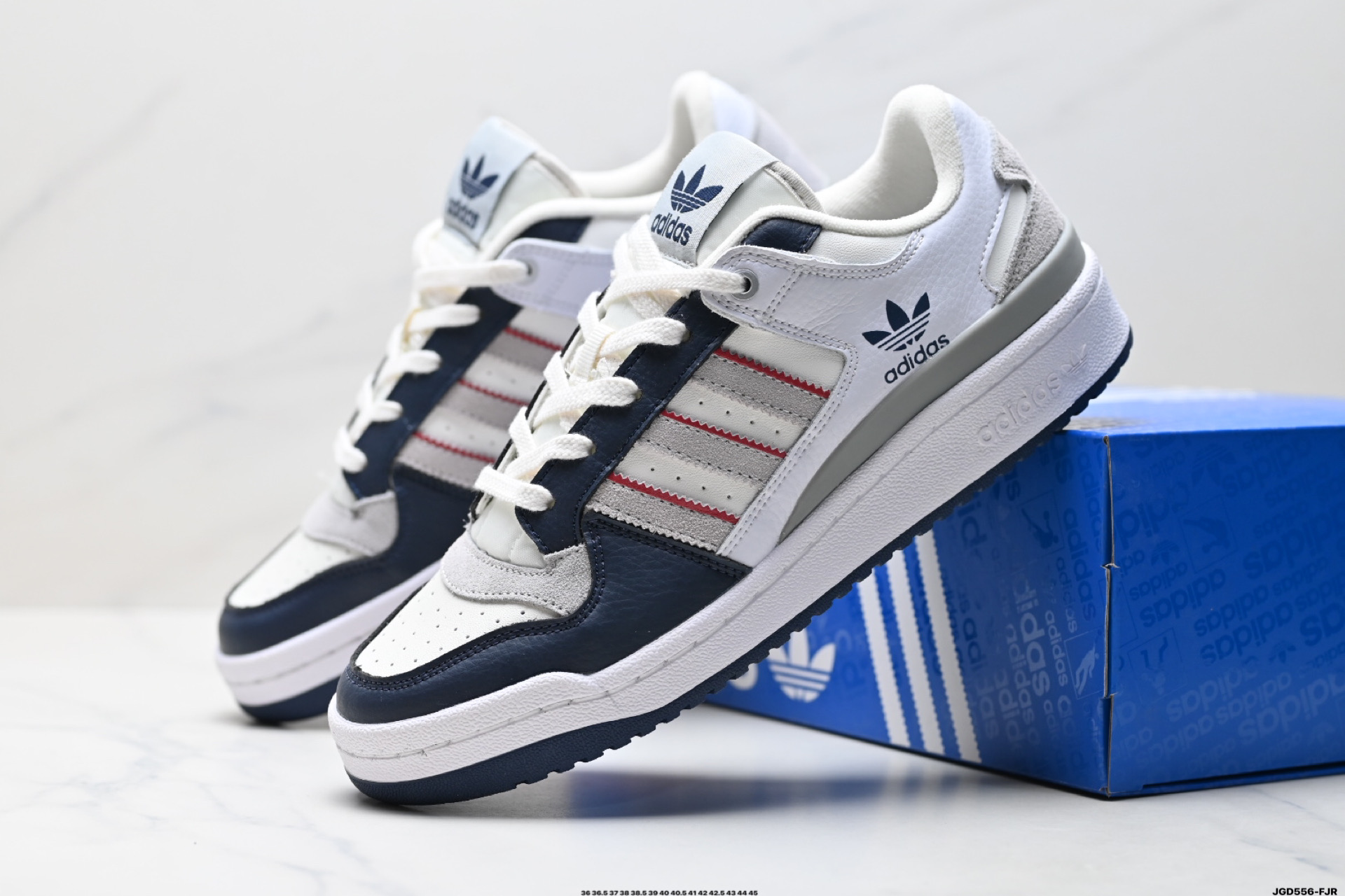 190 Adidas Forum LOW CL三叶草低邦 经典魔术贴复古板鞋 男女潮流头层皮休闲鞋 JP9997
