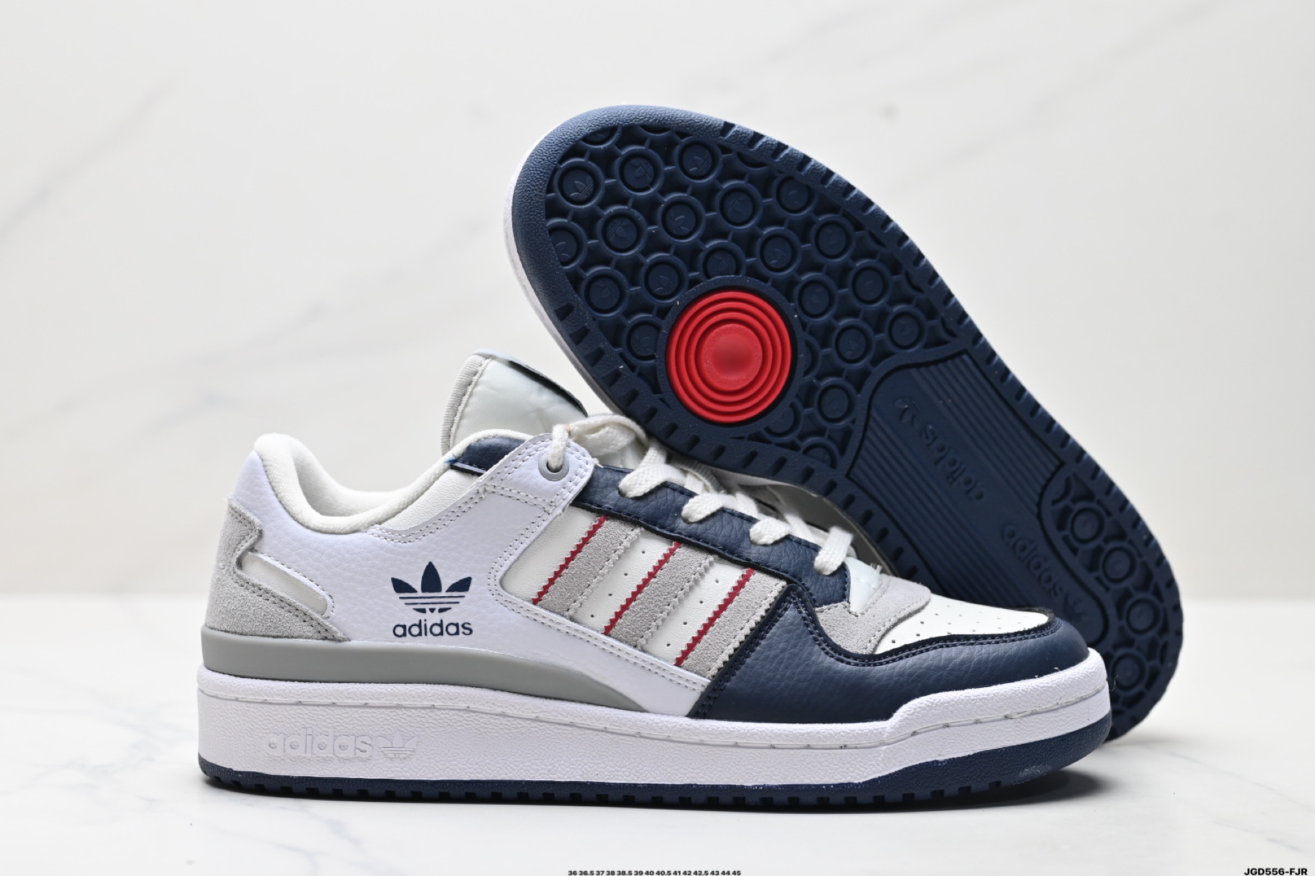 190 Adidas Forum LOW CL三叶草低邦 经典魔术贴复古板鞋 男女潮流头层皮休闲鞋 JP9997