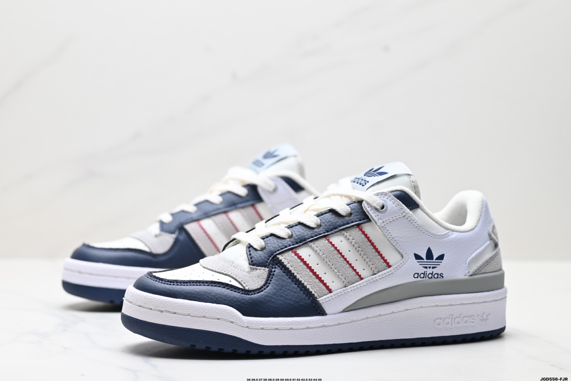 190 Adidas Forum LOW CL三叶草低邦 经典魔术贴复古板鞋 男女潮流头层皮休闲鞋 JP9997