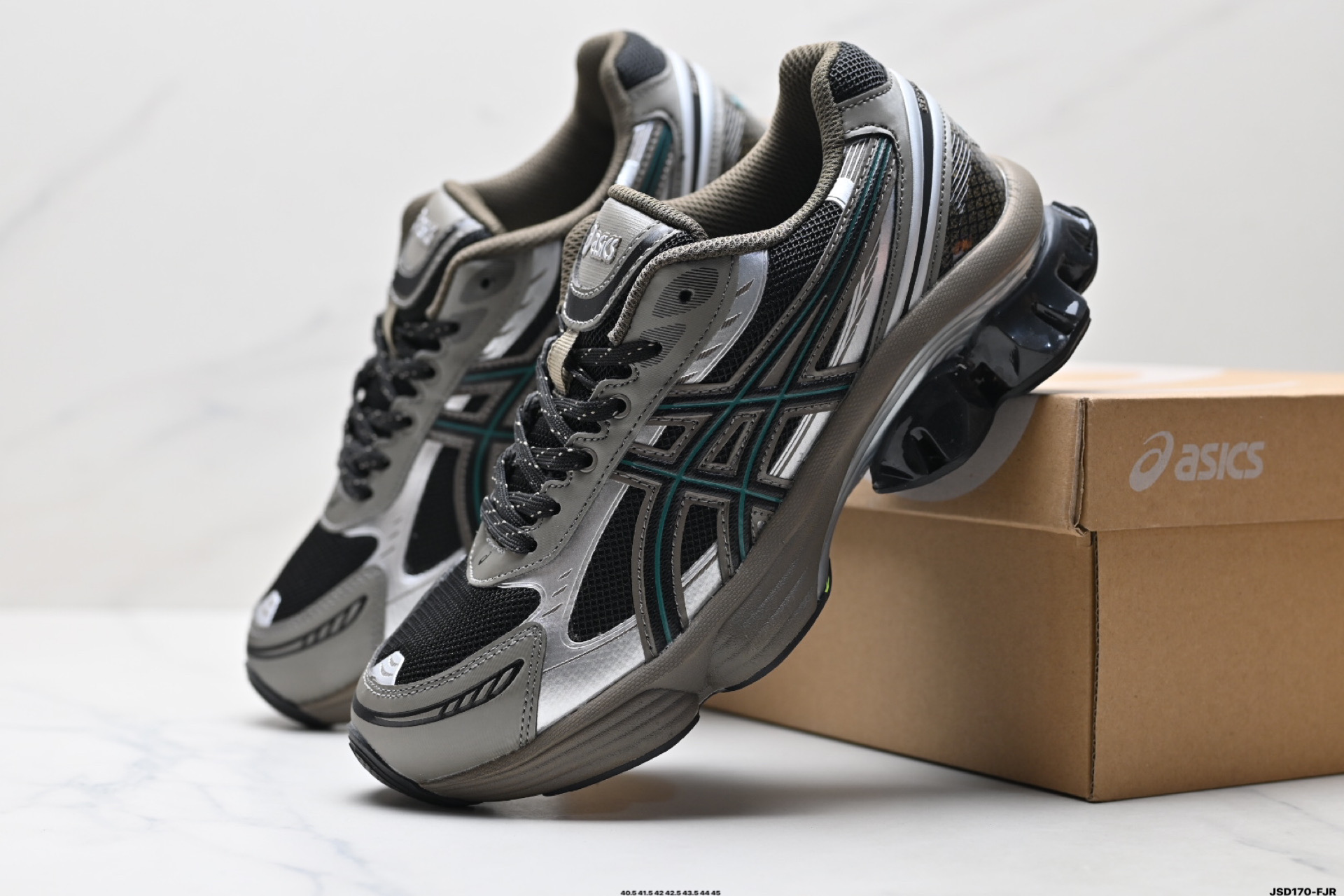210 Asics Gel-Kinetic Fluent 亚瑟士 复古休闲运动鞋厚底增高老爹鞋 1203A591-001