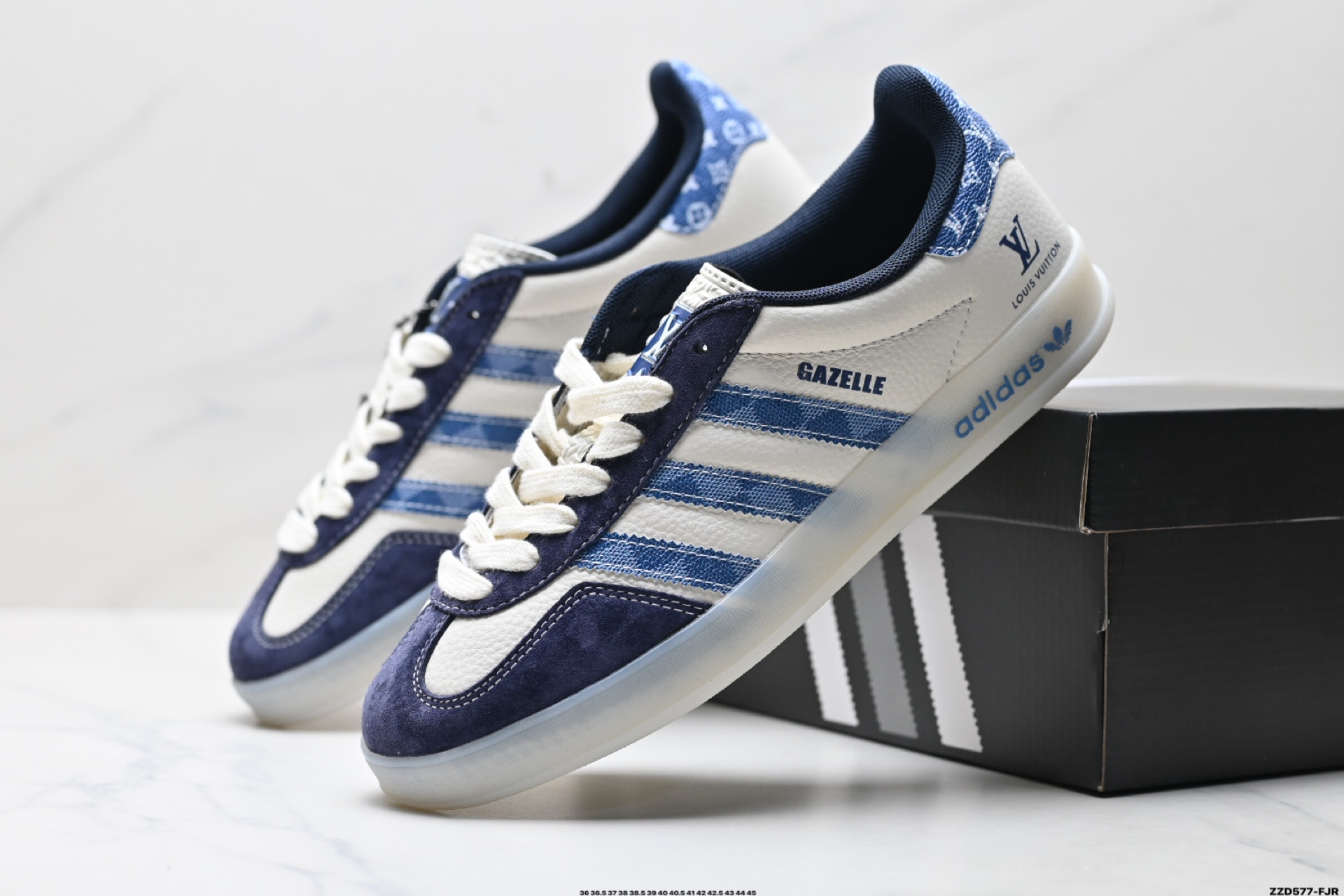 260 Adidas Originals Gazelle indoor ‘DIY‘定制 系列 阿迪达斯 三叶草低帮休闲运动板鞋 DM1234-008