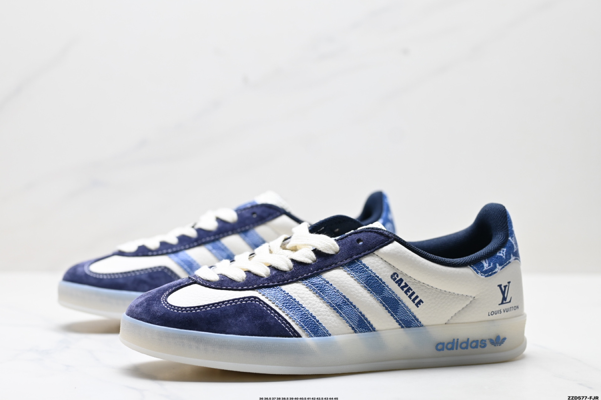 260 Adidas Originals Gazelle indoor ‘DIY‘定制 系列 阿迪达斯 三叶草低帮休闲运动板鞋 DM1234-008