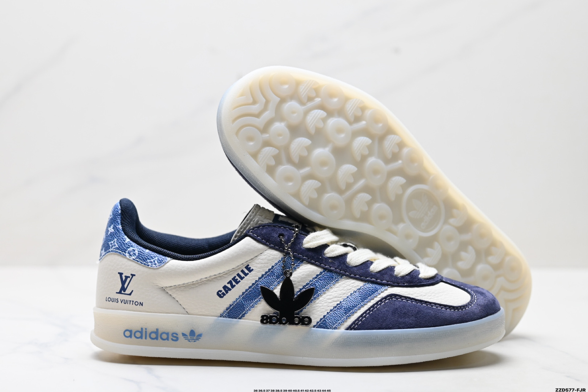 260 Adidas Originals Gazelle indoor ‘DIY‘定制 系列 阿迪达斯 三叶草低帮休闲运动板鞋 DM1234-008