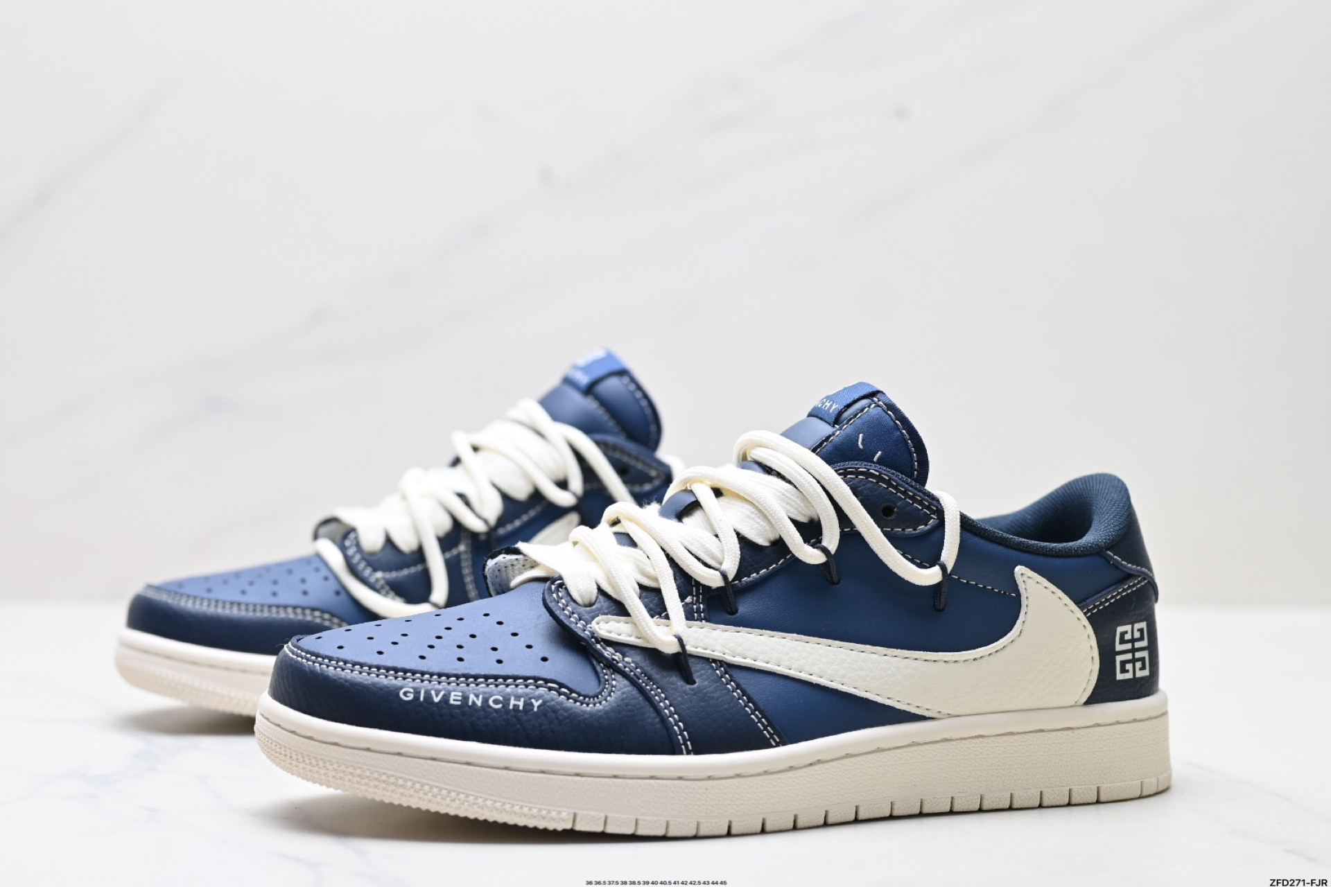 Nike Air Jordan 1 x Travis Scott AJ1倒勾 乔一倒钩 ‘DIY’定制 耐克 低帮文化篮球鞋 DM6868-105