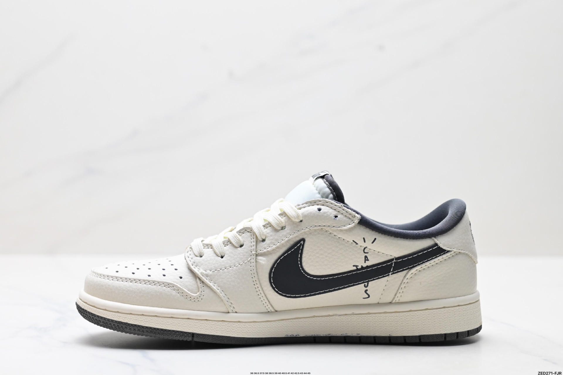 270 Nike Air Jordan 1 x Travis Scott AJ1倒勾 乔一倒钩 ‘DIY’定制 耐克低帮文化篮球鞋 LD2025-021