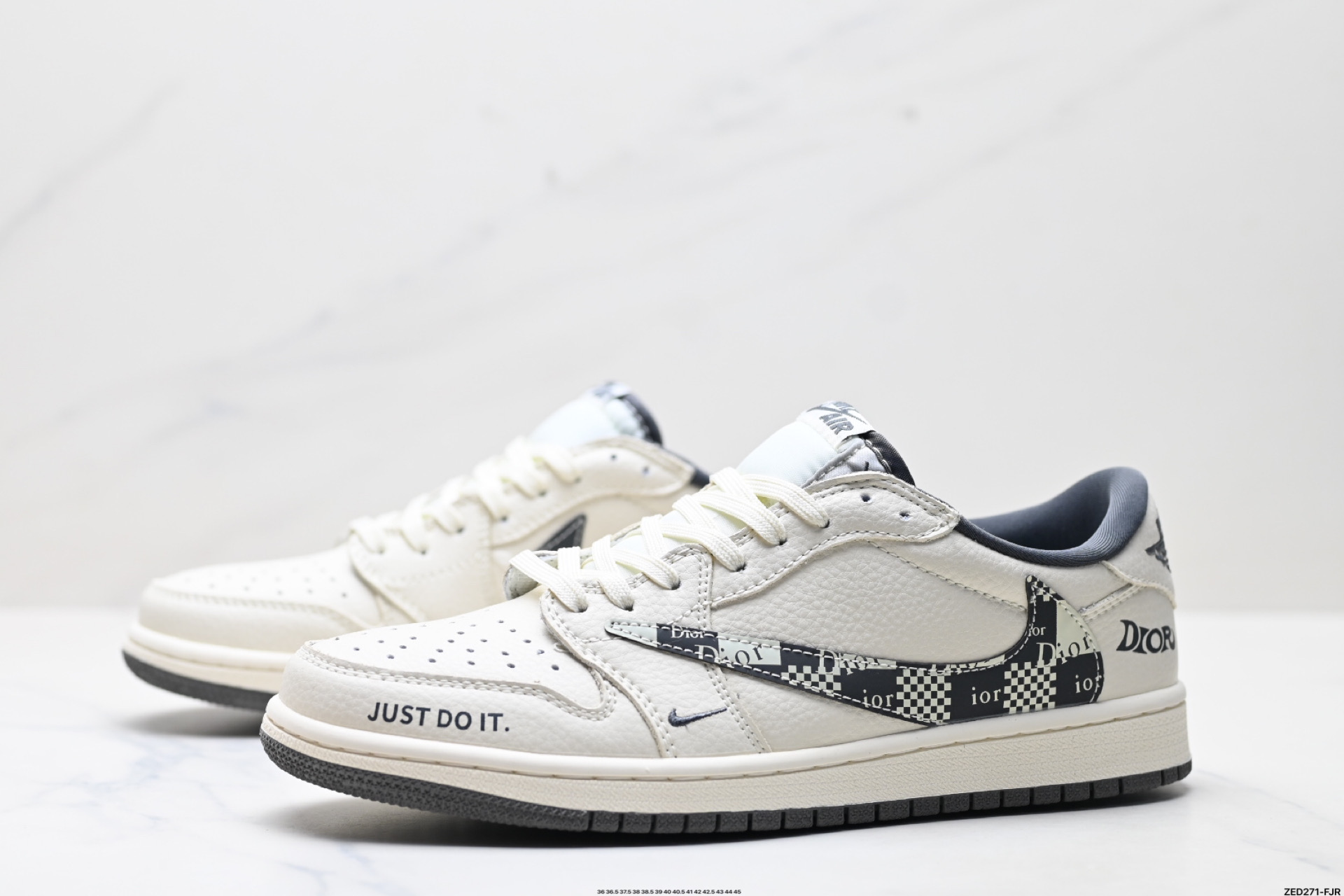 270 Nike Air Jordan 1 x Travis Scott AJ1倒勾 乔一倒钩 ‘DIY’定制 耐克低帮文化篮球鞋 LD2025-021