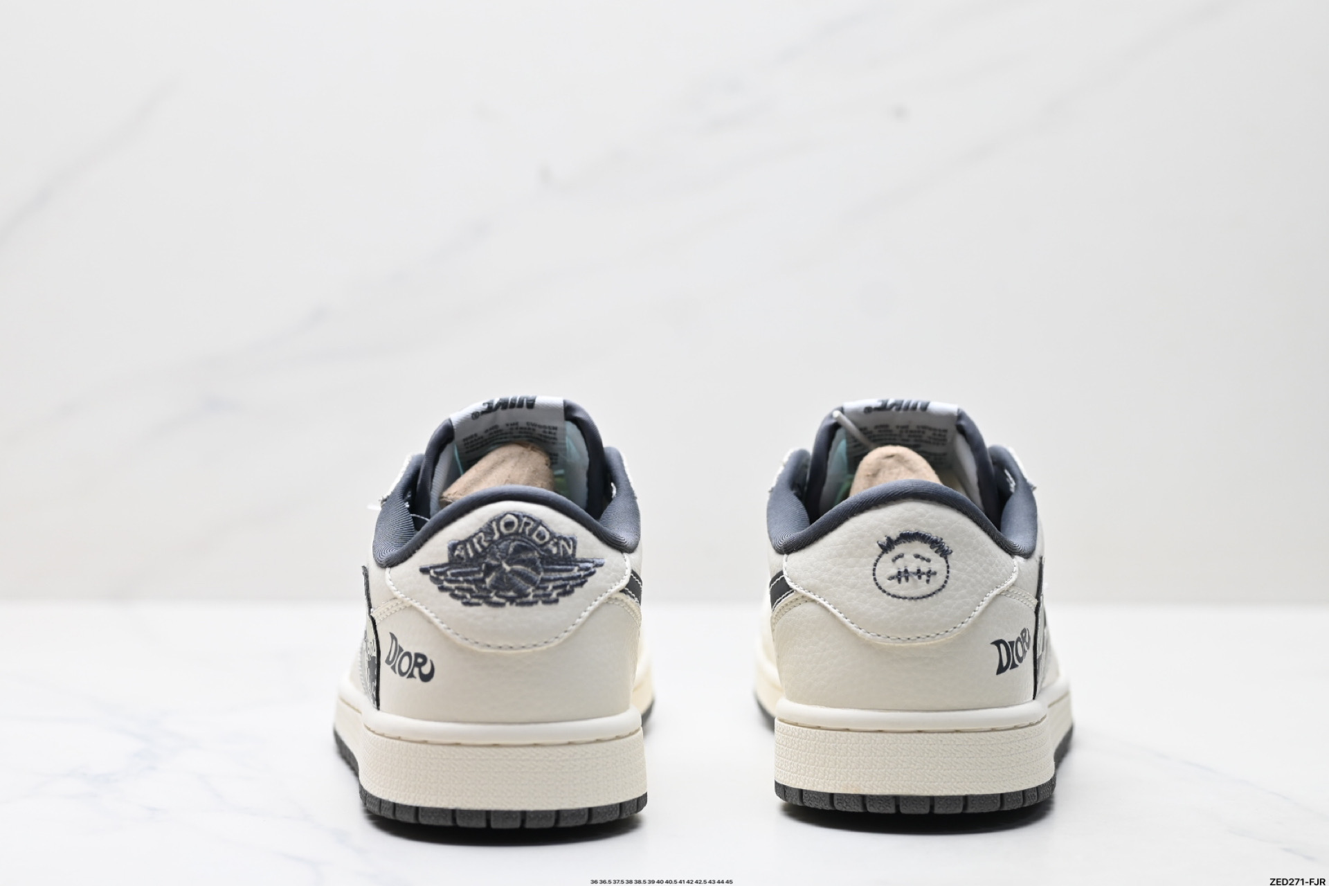 270 Nike Air Jordan 1 x Travis Scott AJ1倒勾 乔一倒钩 ‘DIY’定制 耐克低帮文化篮球鞋 LD2025-021