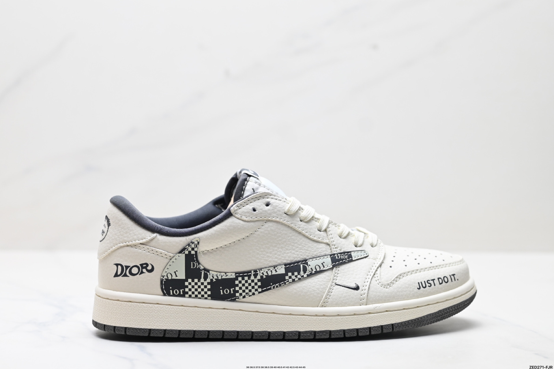 270 Nike Air Jordan 1 x Travis Scott AJ1倒勾 乔一倒钩 ‘DIY’定制 耐克低帮文化篮球鞋 LD2025-021