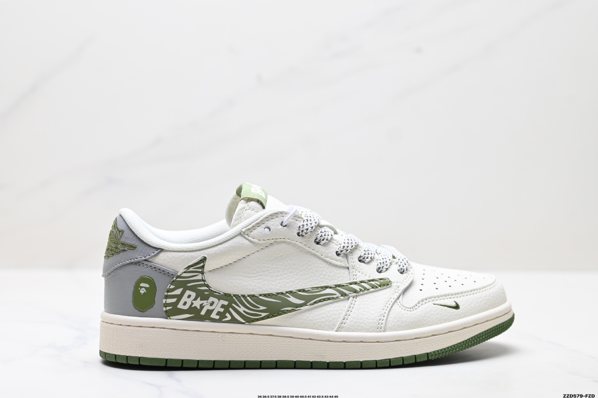 260 Nike Air Jordan 1 x Travis Scott AJ1倒勾 乔一倒钩 ‘DIY’定制 耐克 低帮文化篮球鞋 HS8068-004