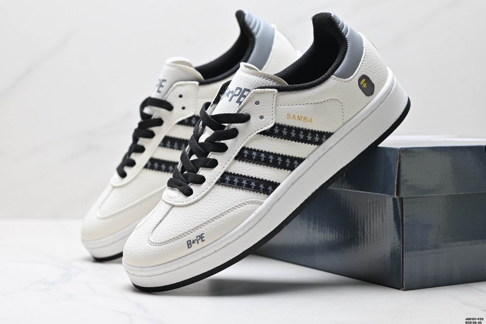 190 Adidas Originals Samba OG ‘DIY’桑巴舞系列 阿迪达斯 三叶草绅士德训足球风百搭低帮休闲运动板鞋 LJ9907