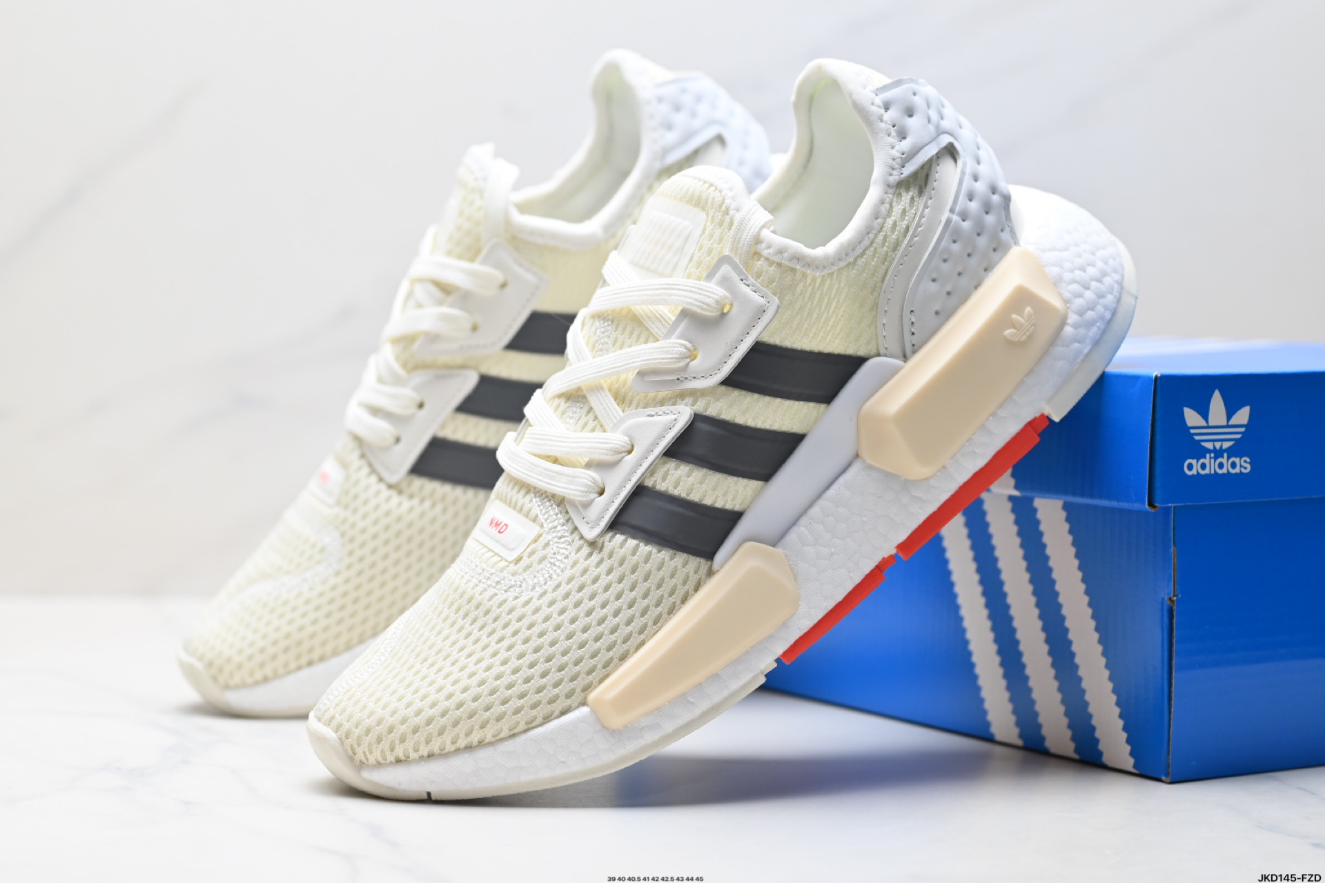 170 真爆Adidas 阿迪达斯 NMD_G1Boost 爆米花超弹中底 针织网面休闲运动跑鞋 IG8584
