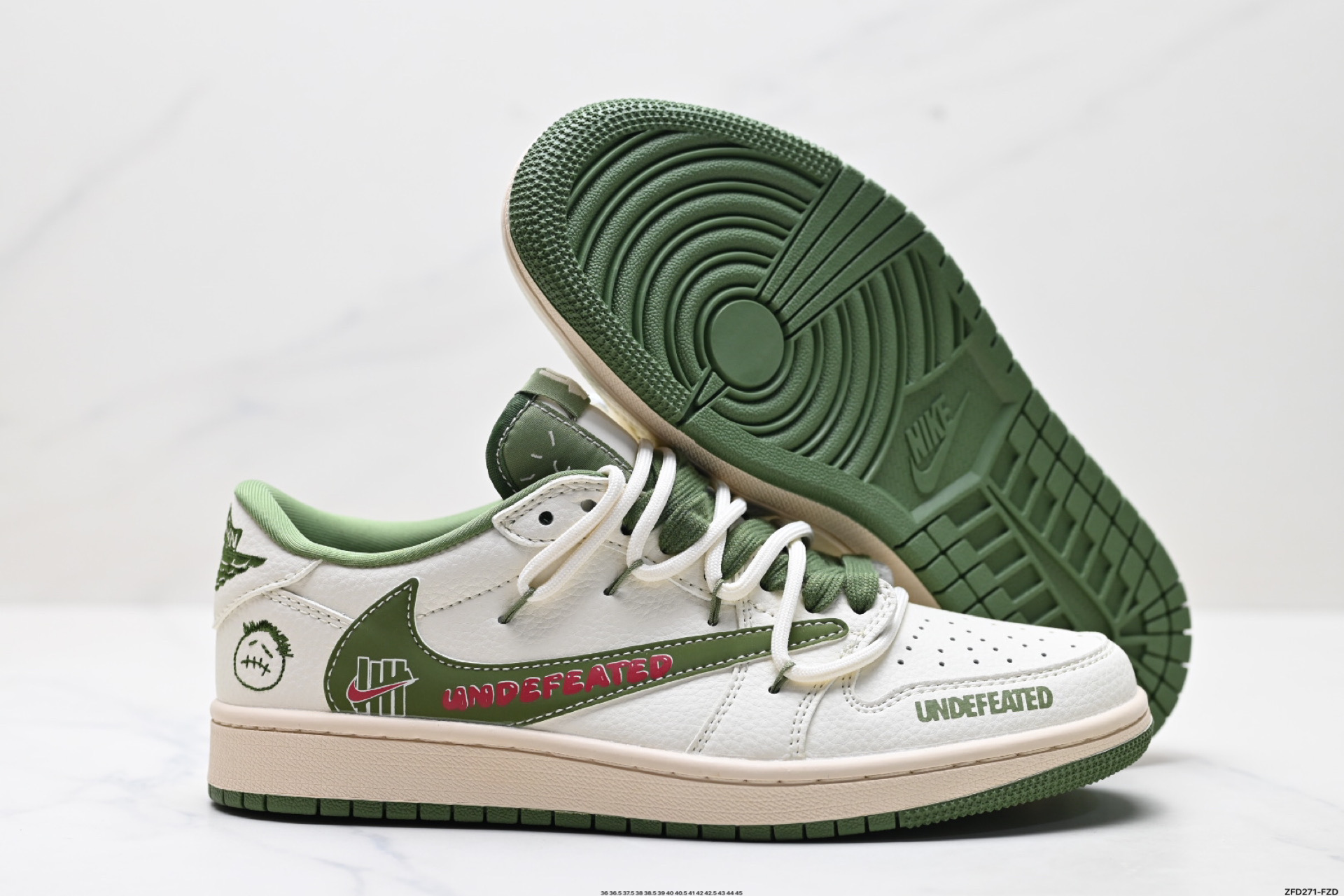 290 Nike Air Jordan 1 x Travis Scott AJ1倒勾 乔一倒钩 ‘DIY’定制 耐克 低帮文化篮球鞋 DM6868-097