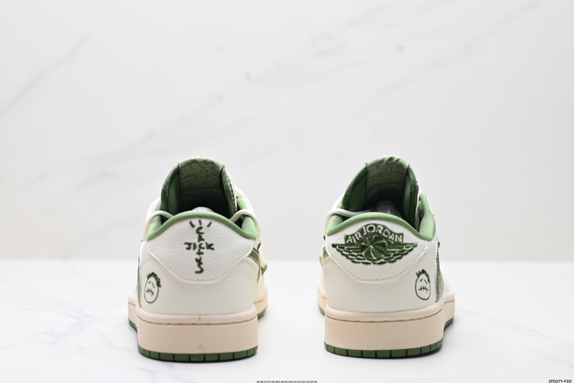 290 Nike Air Jordan 1 x Travis Scott AJ1倒勾 乔一倒钩 ‘DIY’定制 耐克 低帮文化篮球鞋 DM6868-097