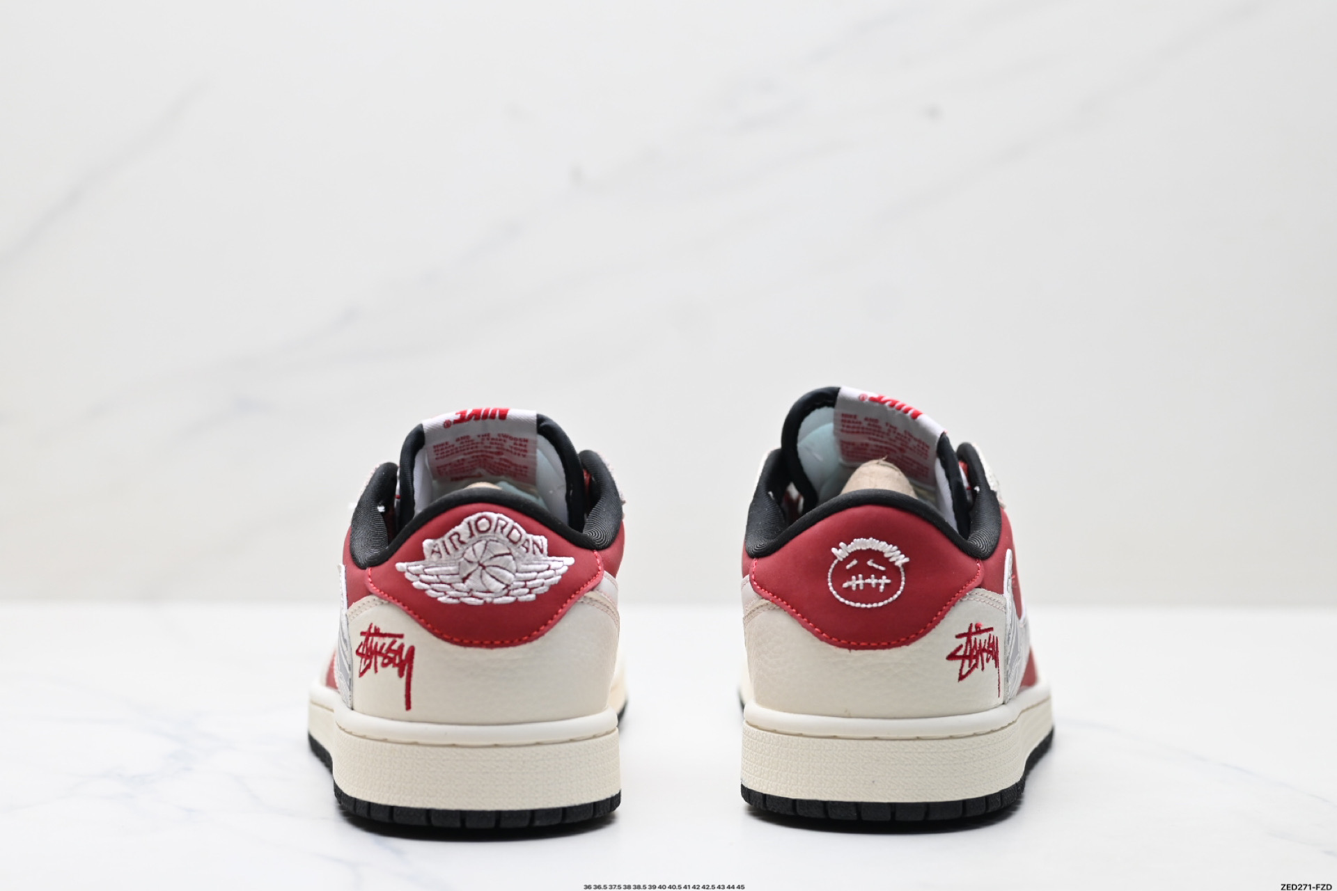 270 Nike Air Jordan 1 x Travis Scott AJ1倒勾 乔一倒钩 ‘DIY’定制 耐克 低帮文化篮球鞋 LD2025-017