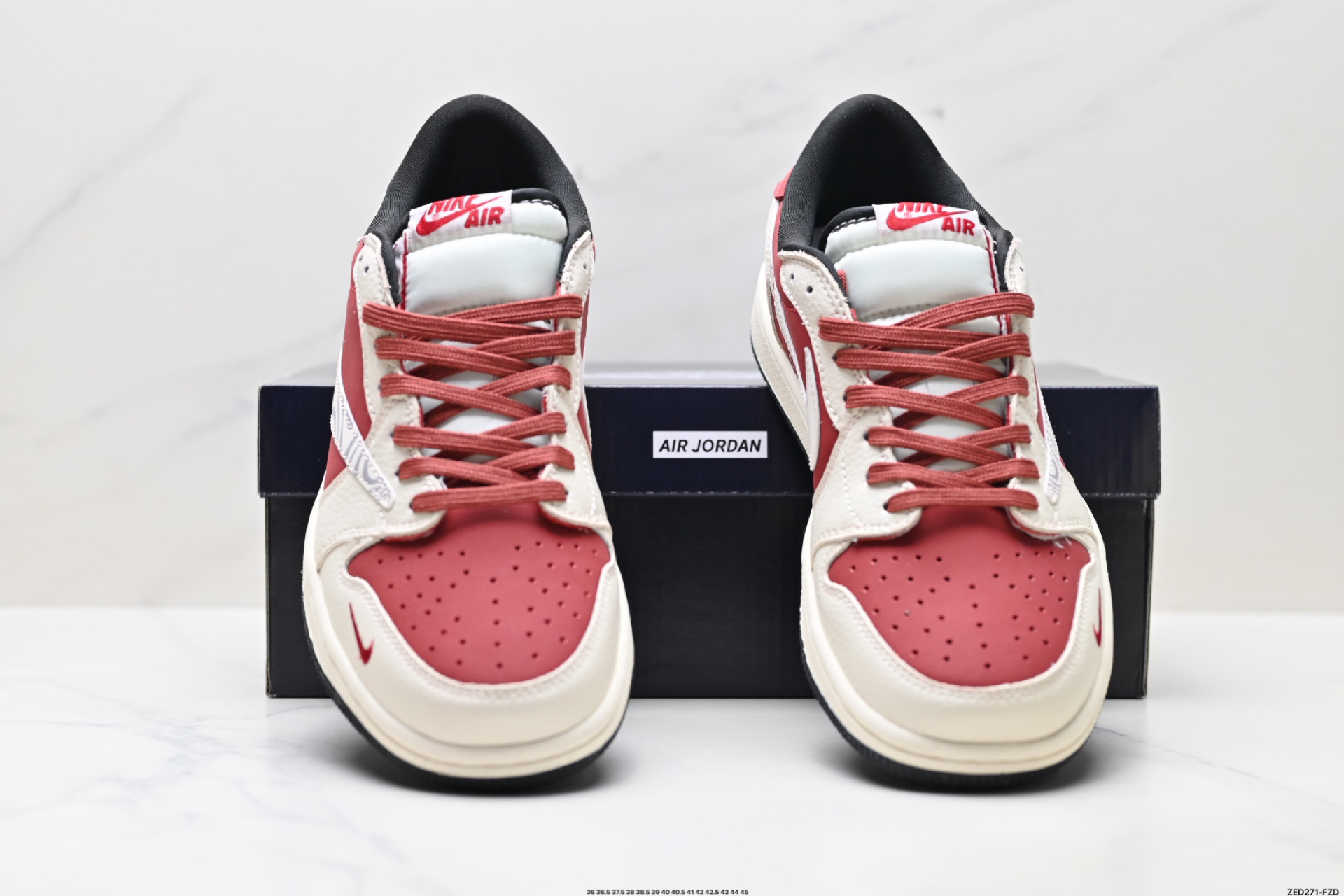 270 Nike Air Jordan 1 x Travis Scott AJ1倒勾 乔一倒钩 ‘DIY’定制 耐克 低帮文化篮球鞋 LD2025-017