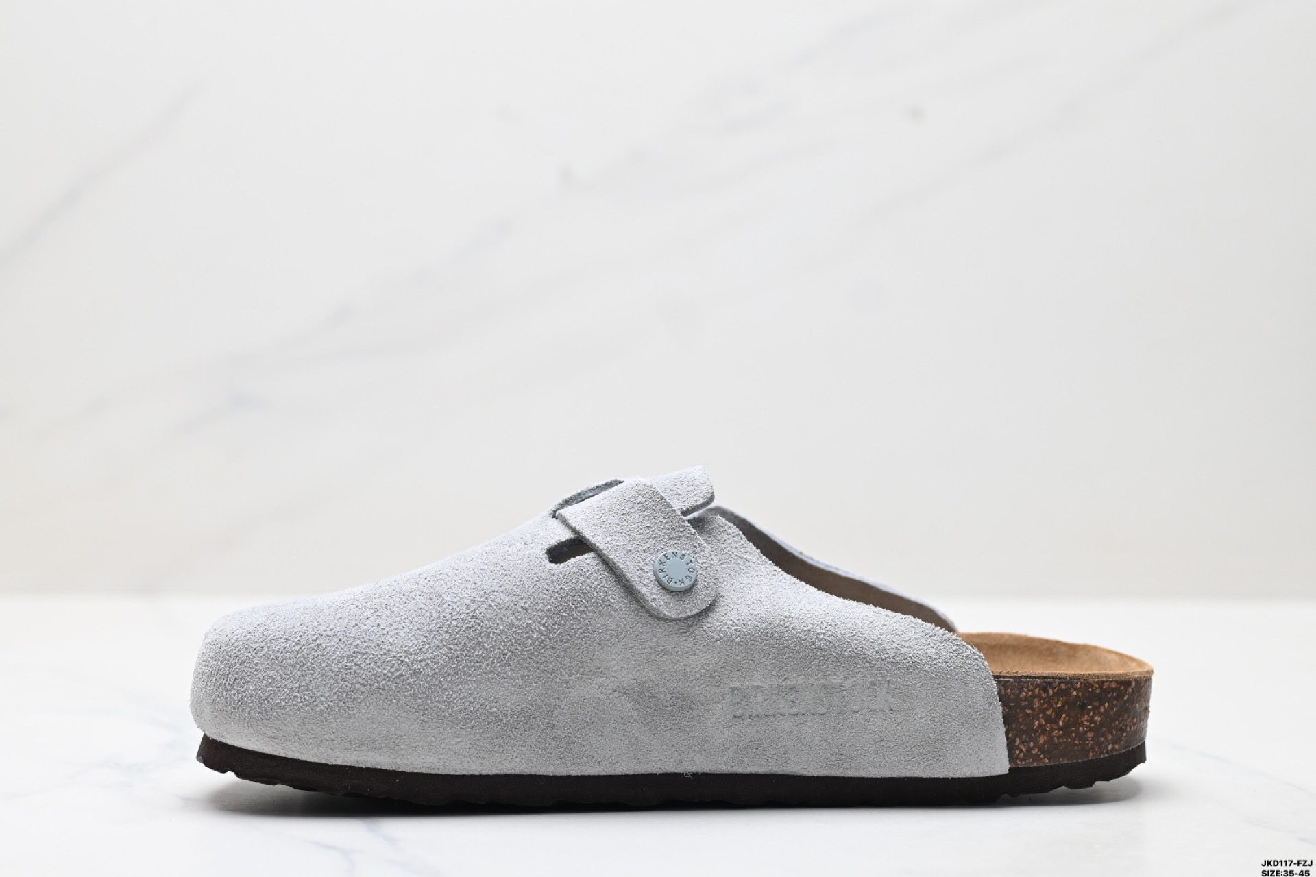 170 勃肯Birkenstock Boston Suede Shearling 波士顿系列士低帮木底包头露跟休闲鞋