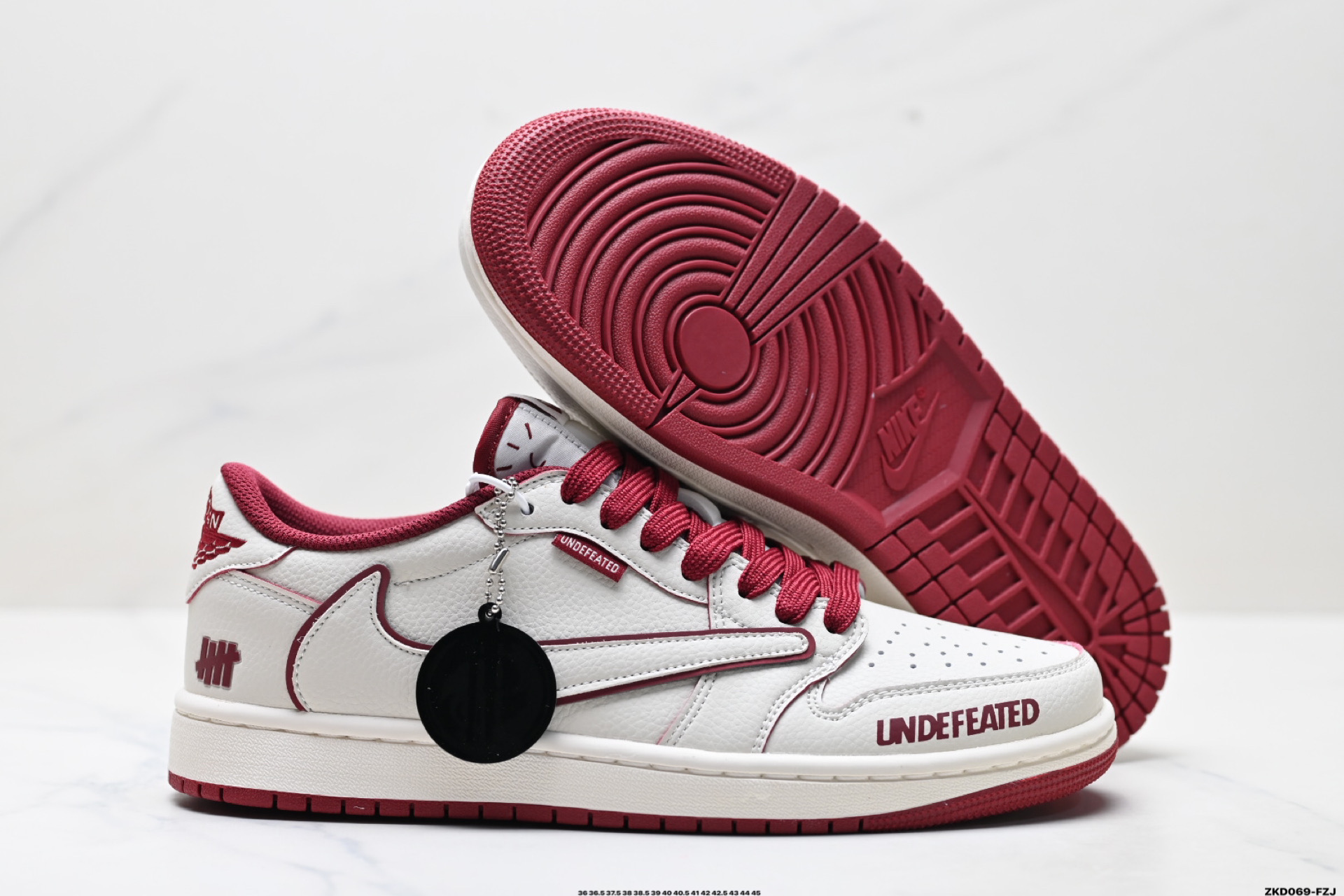 280 Nike Air Jordan 1 x Travis Scott AJ1倒勾 乔一倒钩 ‘DIY’定制 耐克 低帮文化篮球鞋 DF1845-536