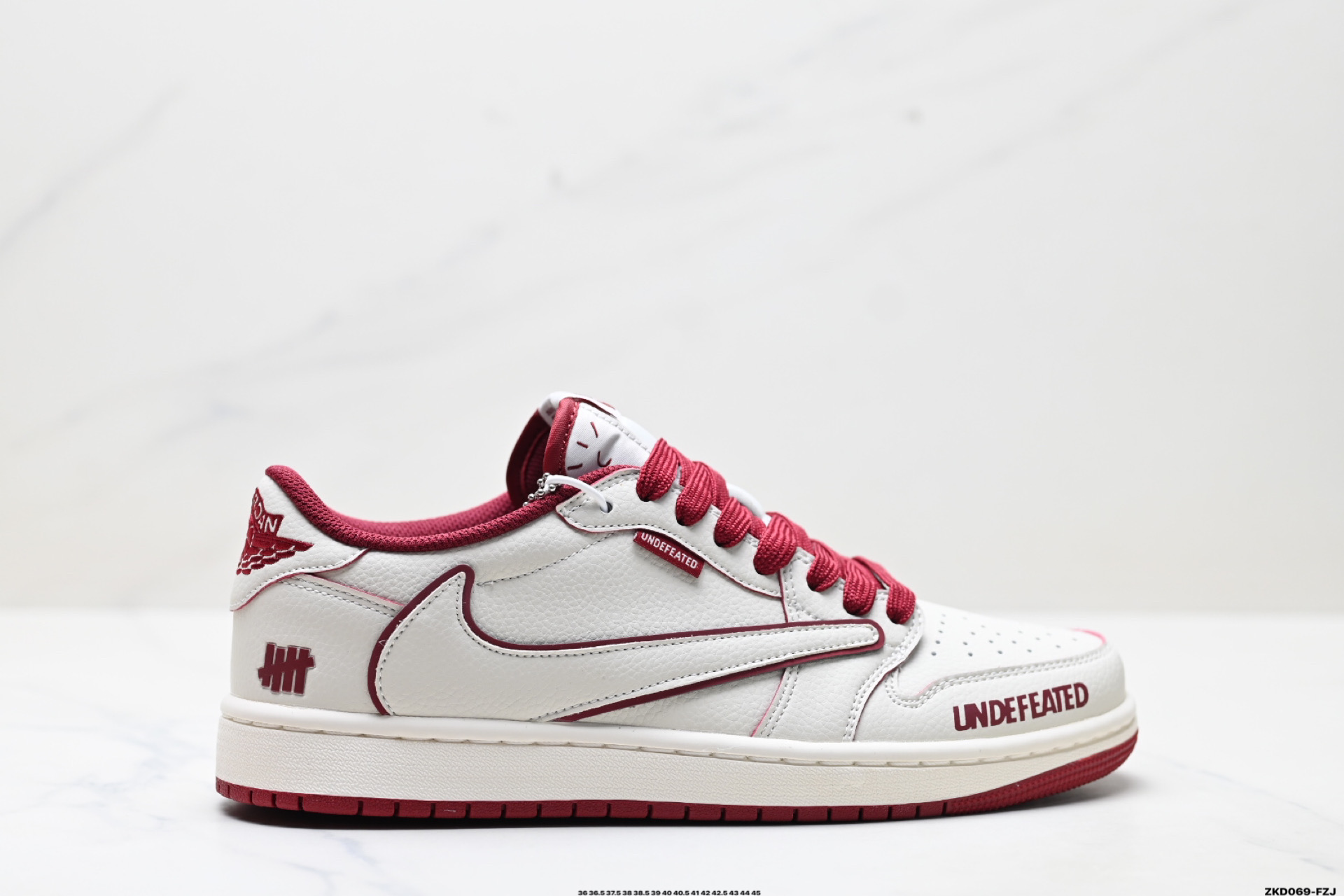 280 Nike Air Jordan 1 x Travis Scott AJ1倒勾 乔一倒钩 ‘DIY’定制 耐克 低帮文化篮球鞋 DF1845-536