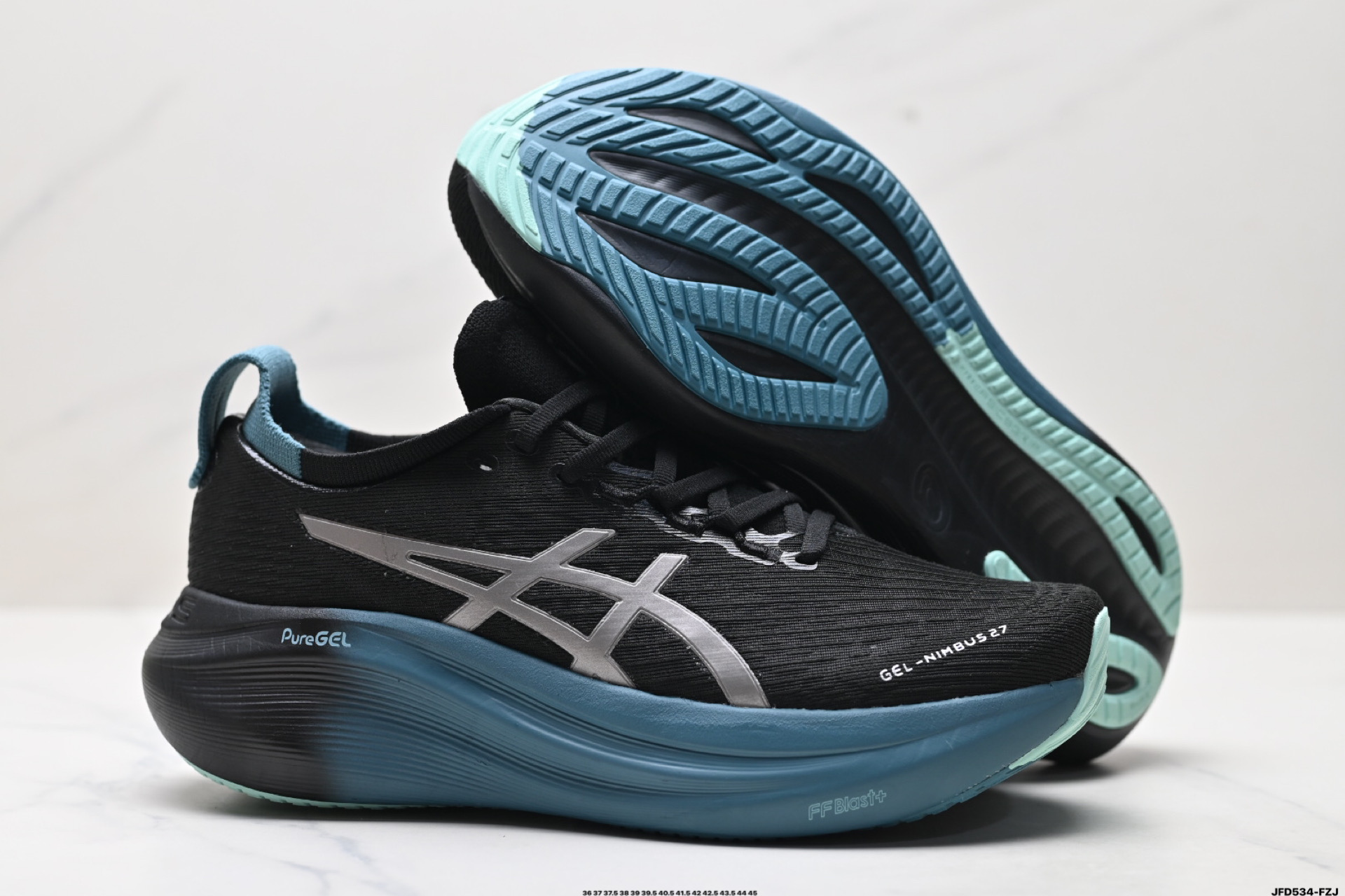 Asics Gel-Nimbus 27 舒适防滑耐磨低帮休闲跑步鞋 1011C093-001
