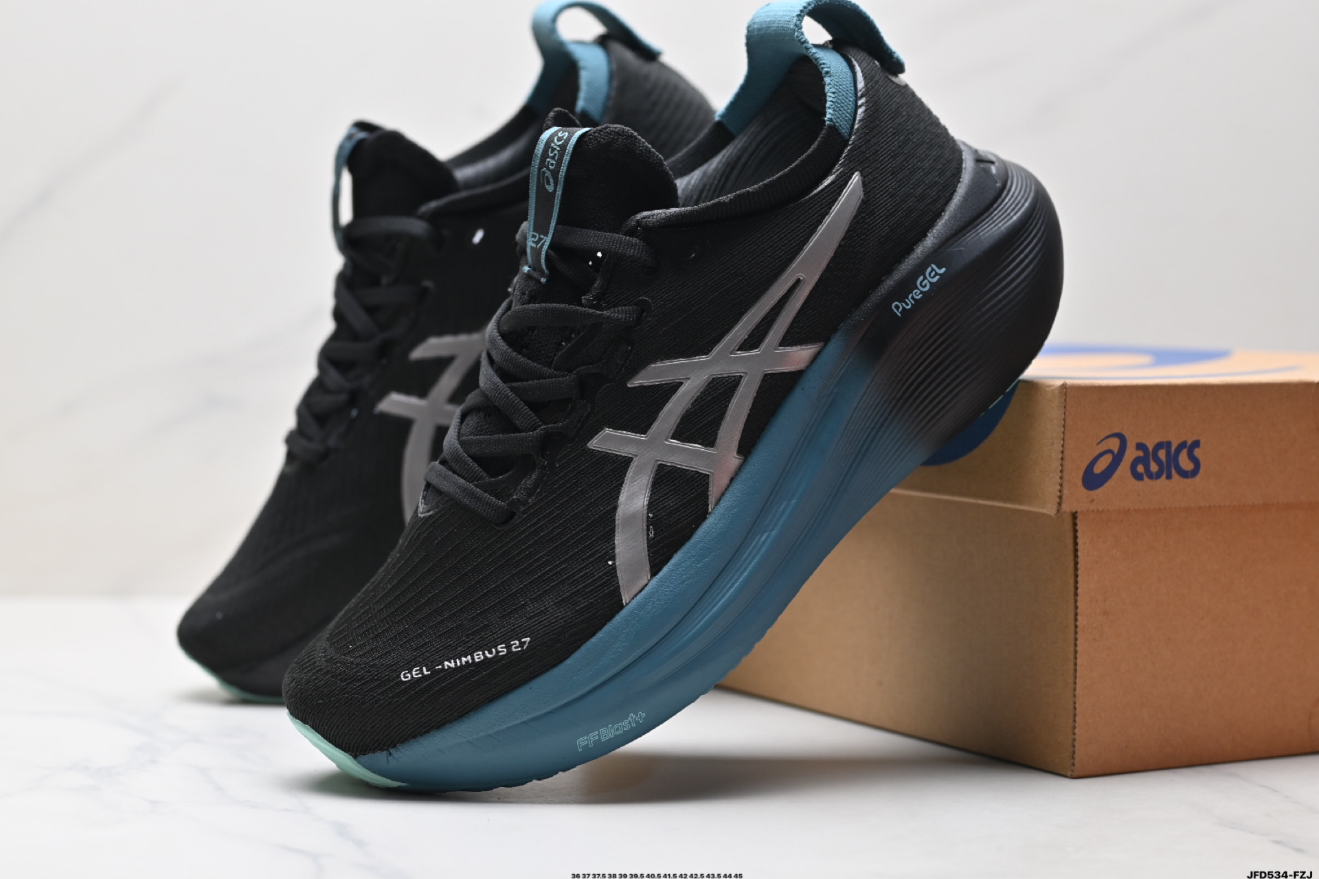 Asics Gel-Nimbus 27 舒适防滑耐磨低帮休闲跑步鞋 1011C093-001