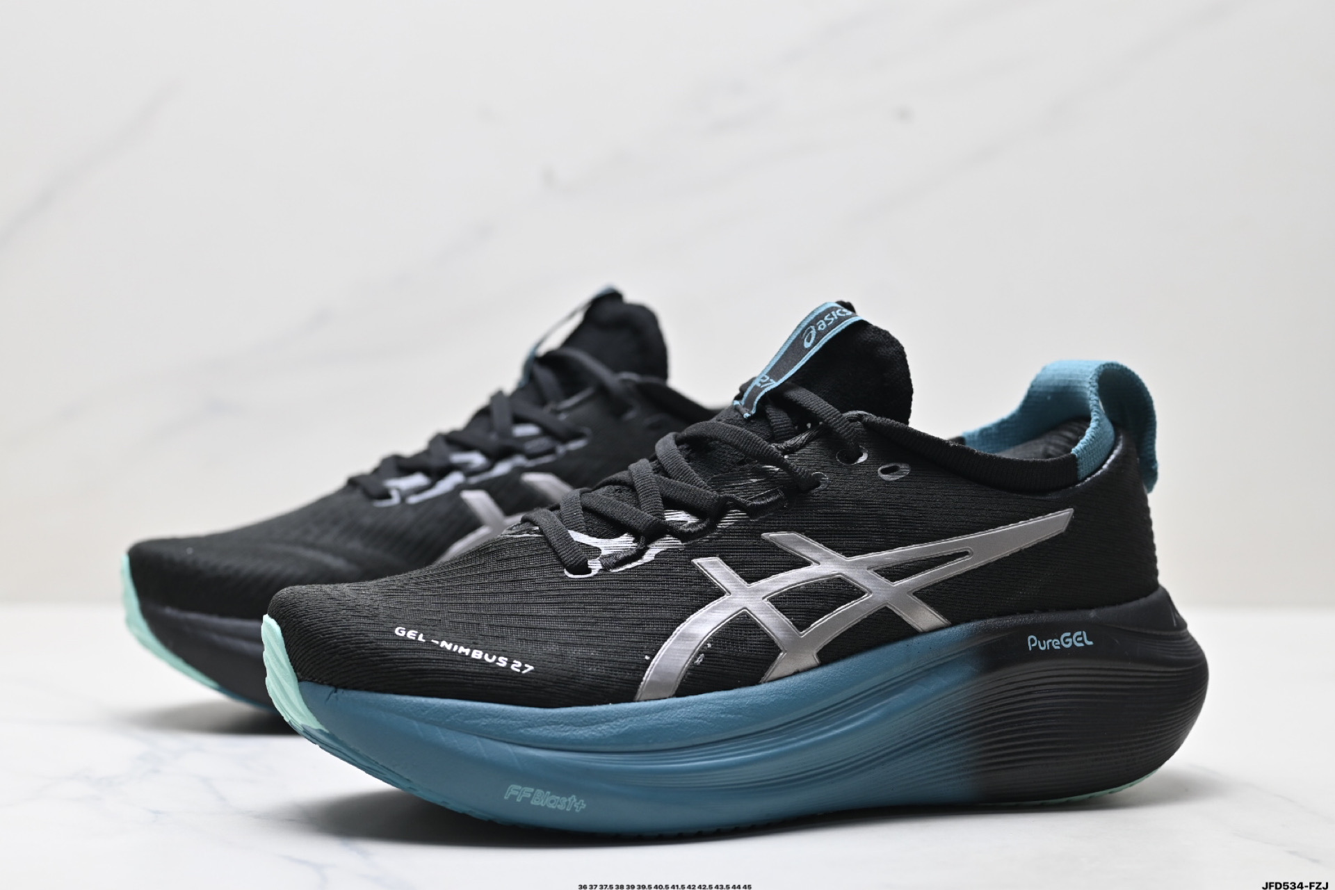 Asics Gel-Nimbus 27 舒适防滑耐磨低帮休闲跑步鞋 1011C093-001