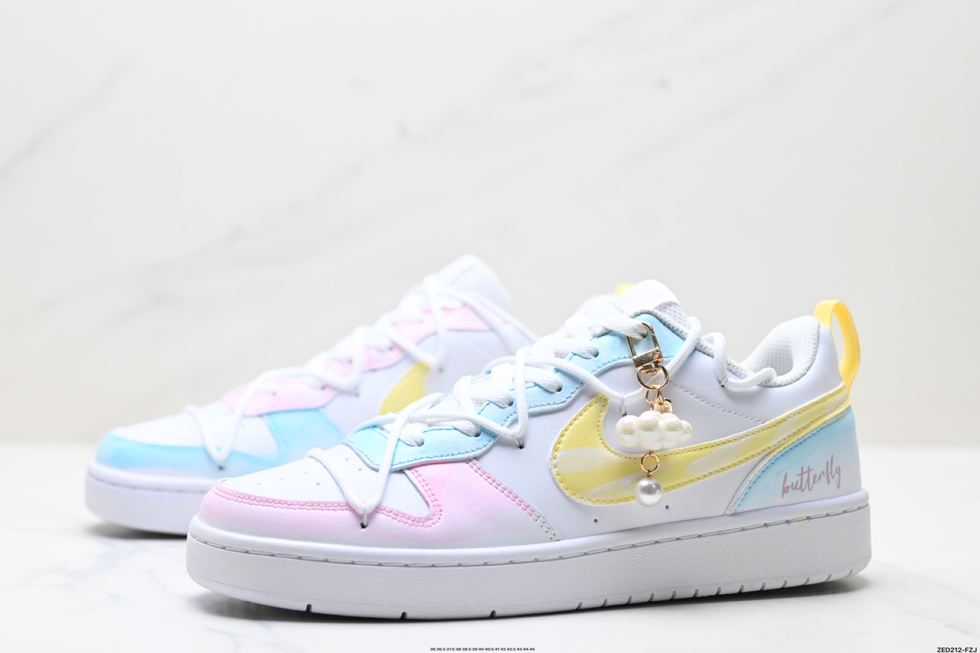 270 NIKE COURT VISION LO ‘DIY’定制 低帮百搭 透气休闲运动板鞋 BQ5448-213